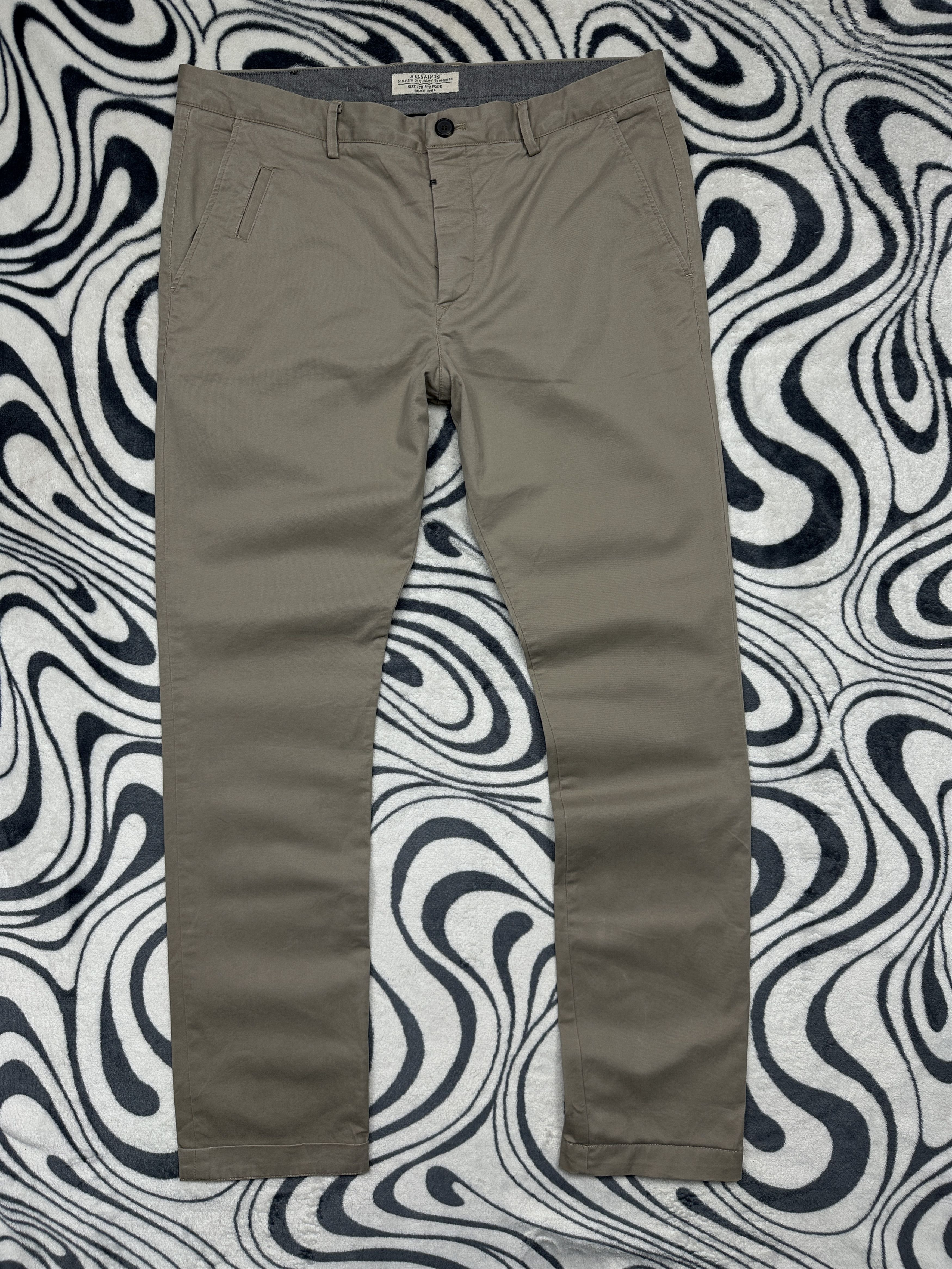 Allsaints Allsaints Mens Pipe Chino Pants Size US 34 / EU 50 - 1 Thumbnail