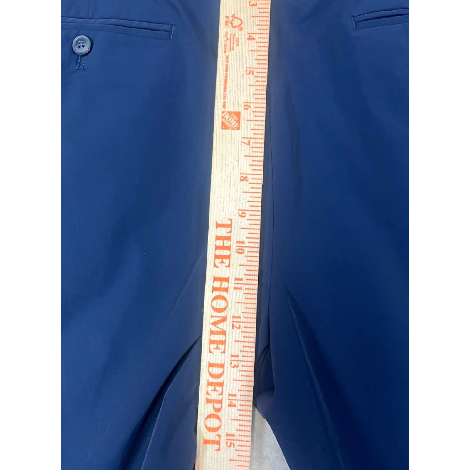 Perry Ellis Perry Ellis Portfolio Dress Pants Slim Blue 38x30 Men Regular Flat Front Stretch Pants Size US 38 / EU 54 - 5 Thumbnail
