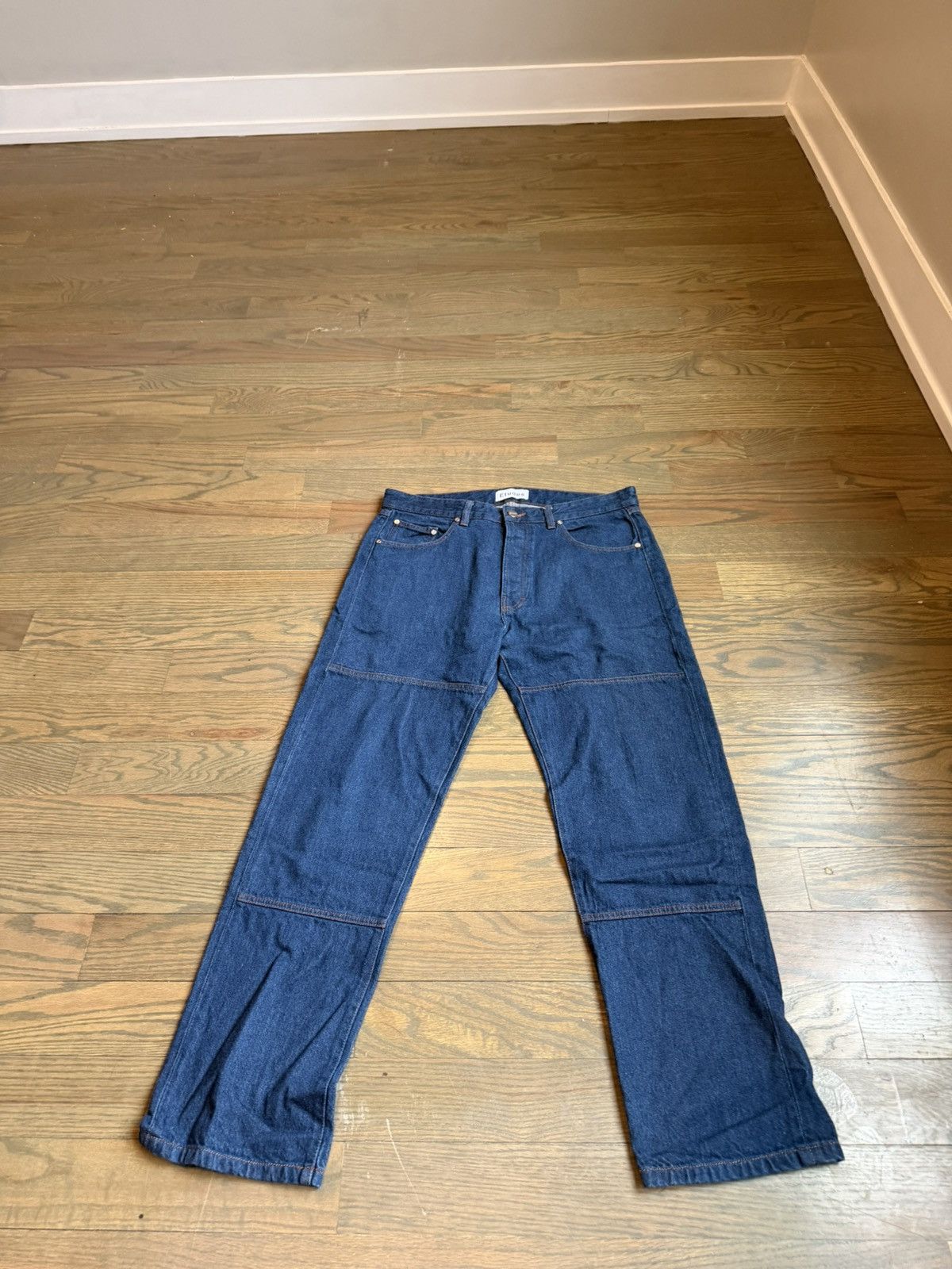 Etudes Etudes Blue Double Knee Denim Size US 33 - 2 Thumbnail