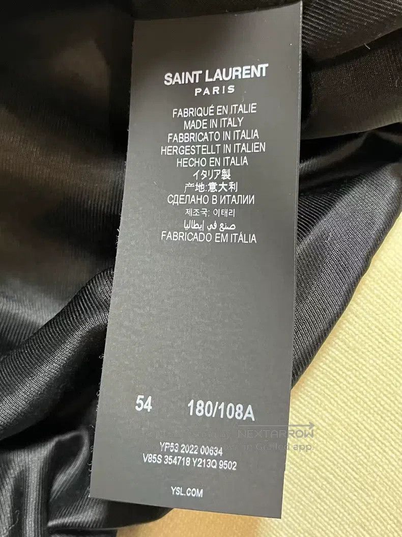 Saint Laurent Paris Saint Laurent Paris Ivory White Wool Baseball Jacket Size US L / EU 52-54 / 3 - 7 Thumbnail