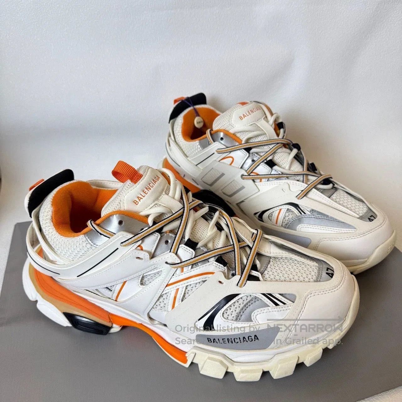 Balenciaga balenciaga track 1.0 sneakers white orange. Size US 13 / EU 46 - 3 Thumbnail