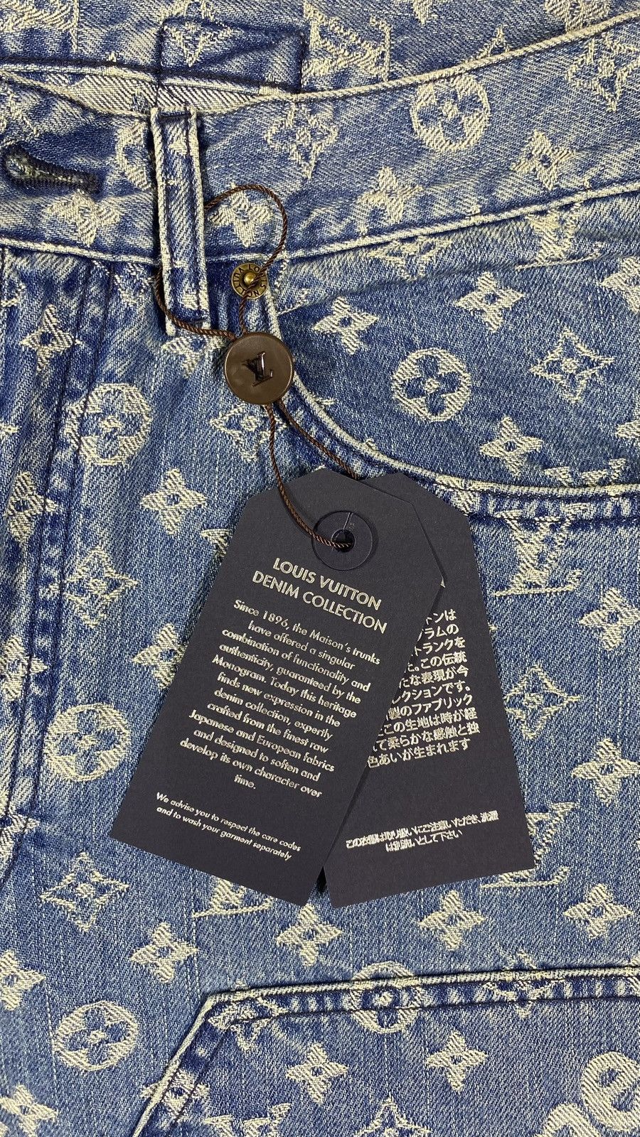 Louis Vuitton × Supreme Louis Vuitton X SUPREME 1 OF 1 Sample Carpenter Denim Jeans Size US 30 / EU 46 - 6 Thumbnail