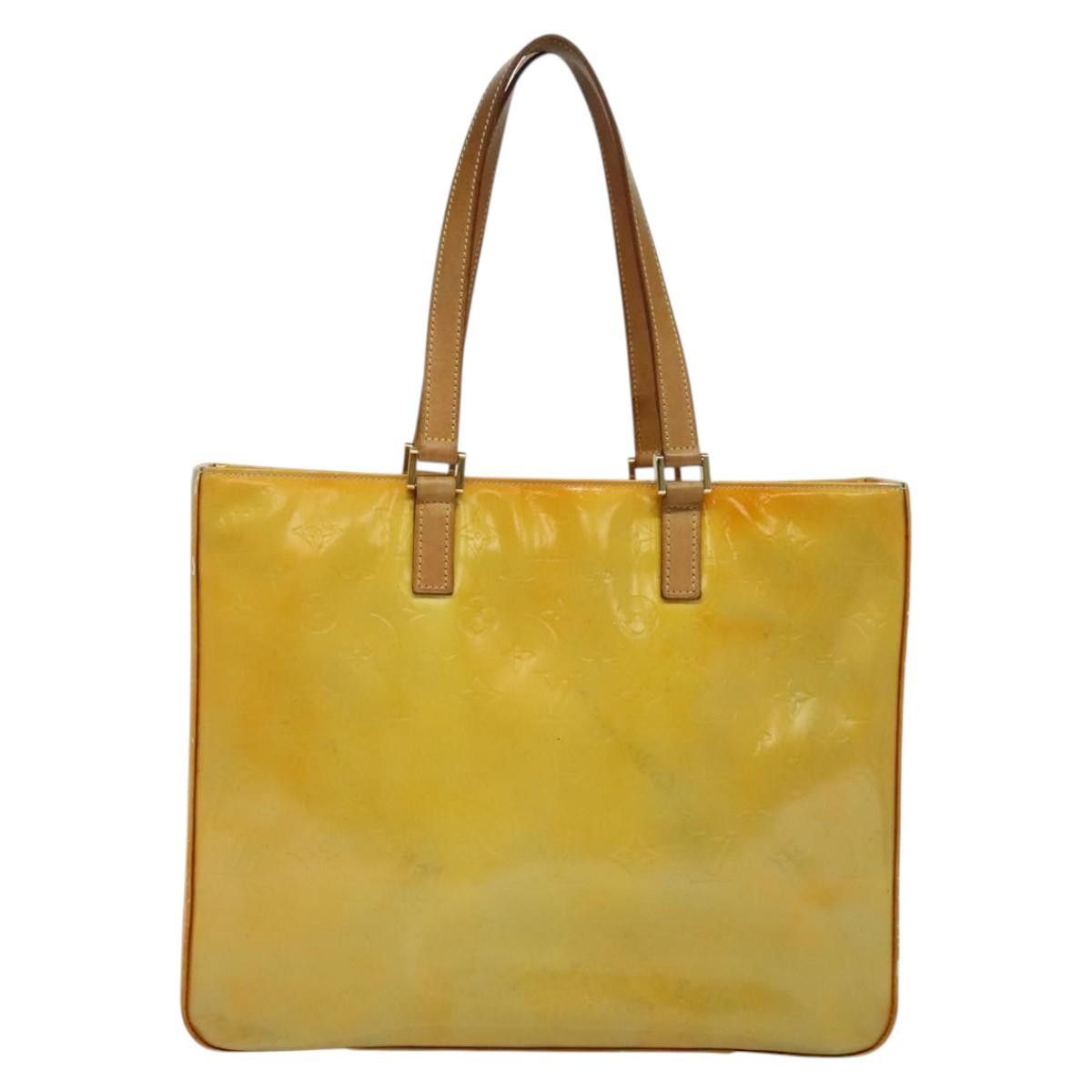 Louis Vuitton LOUIS VUITTON Monogram Vernis Columbus Tote Bag Gris M91028 Size ONE SIZE - 3 Thumbnail