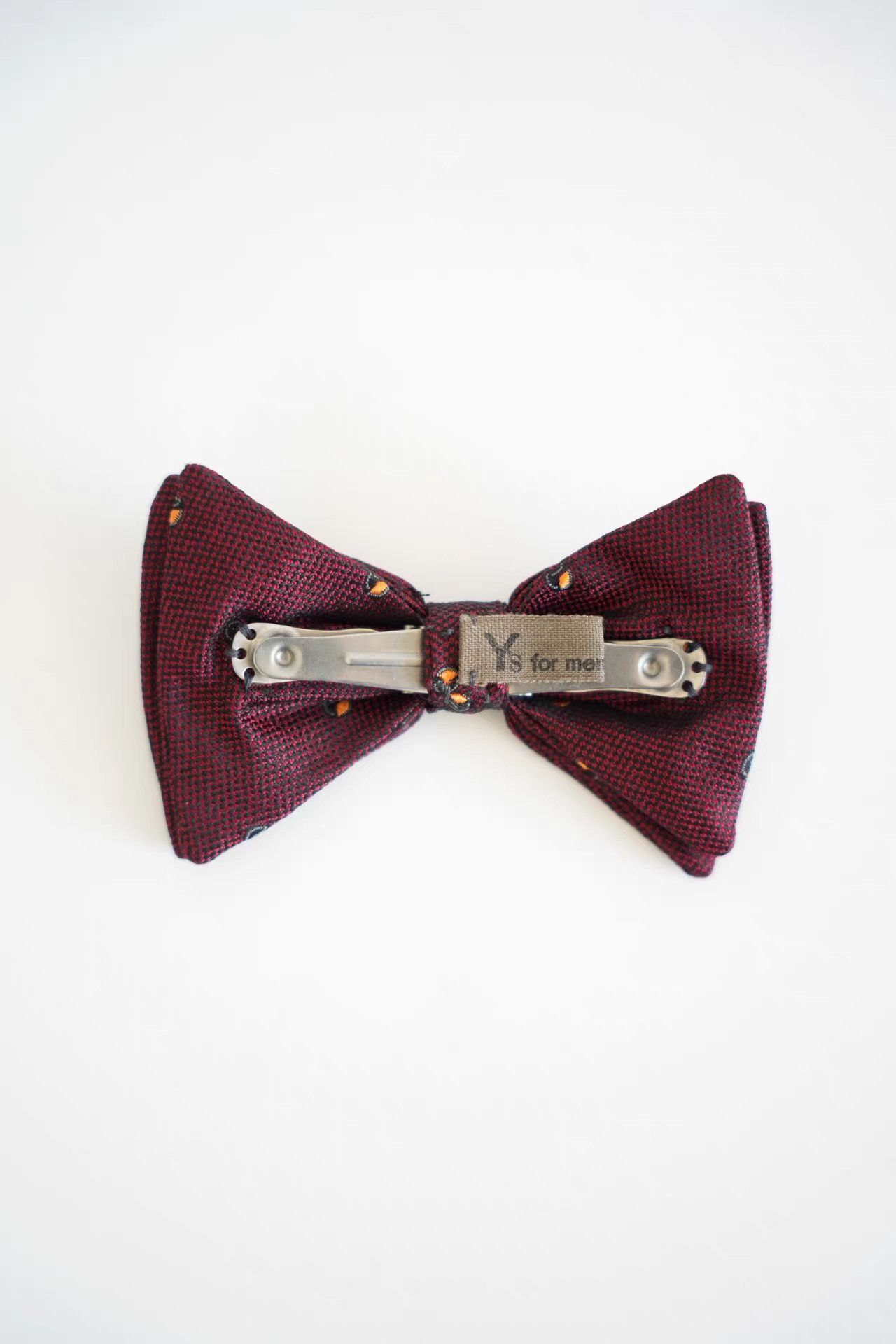 Yohji Yamamoto Yohji Yamamoto 80s Burgundy Silk Bow Tie K4 Size 36 - 3 Thumbnail