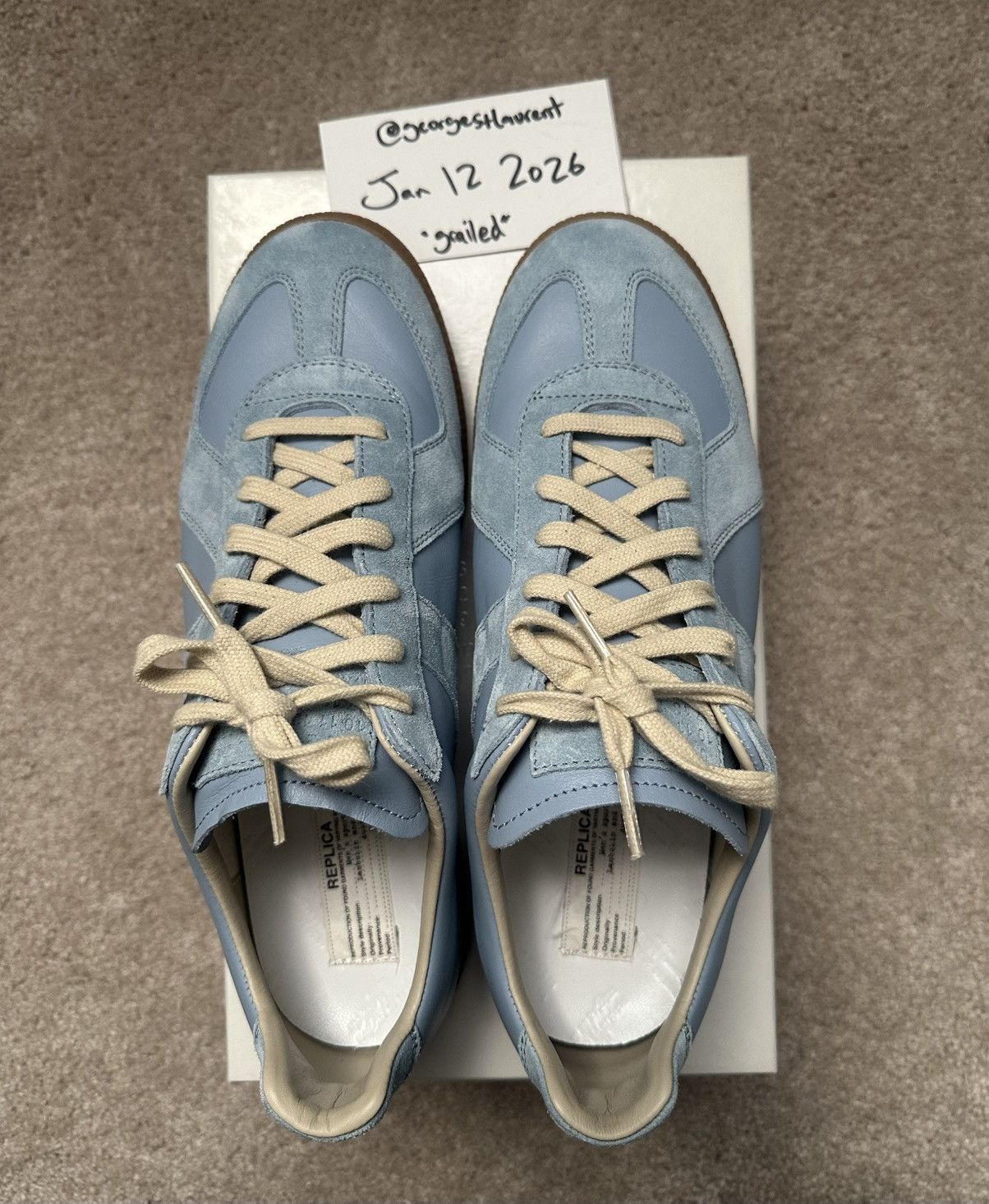 Maison Margiela Maison Margiela Replica Sneaker - Blue Size US 9.5 / EU 42-43 - 3 Thumbnail
