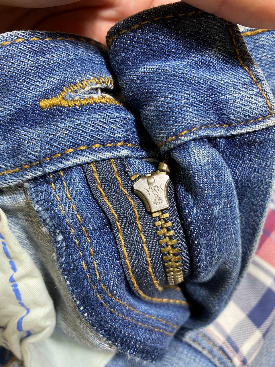 Japanese Brand Dirty Distressed Jeans Patchwork Painted Flared Baggy Size US 32 / EU 48 - 11 Thumbnail
