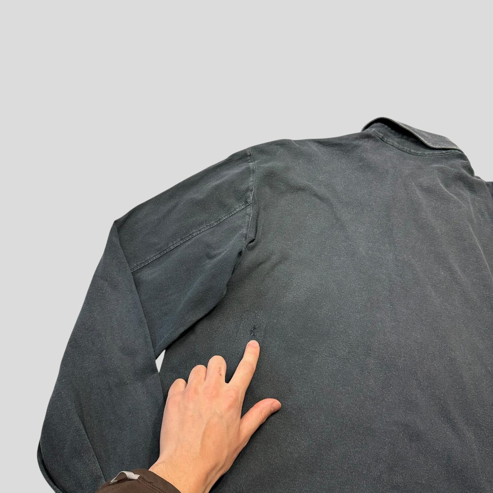 Stone Island Stone Island 1999 Heavy Cotton Spellout Carpenter Shirt M/L Size US L / EU 52-54 / 3 - 8 Thumbnail
