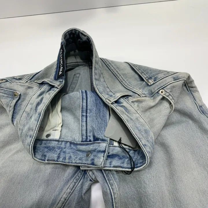 Balenciaga Balenciaga FW23 Distressed Flared Denim Jeans 0079-2507 Size US 26 / EU 42 - 3 Thumbnail