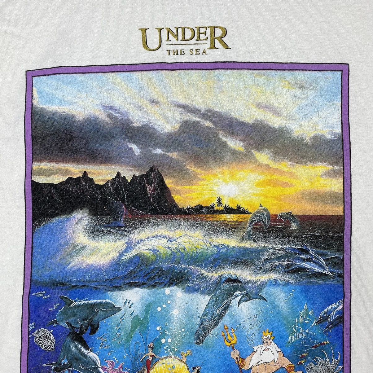 Disney × Vintage VINTAGE 90's UNDER THE SEA THE ART OF LASSEN DISNEY TEE Size US M / EU 48-50 / 2 - 4 Thumbnail