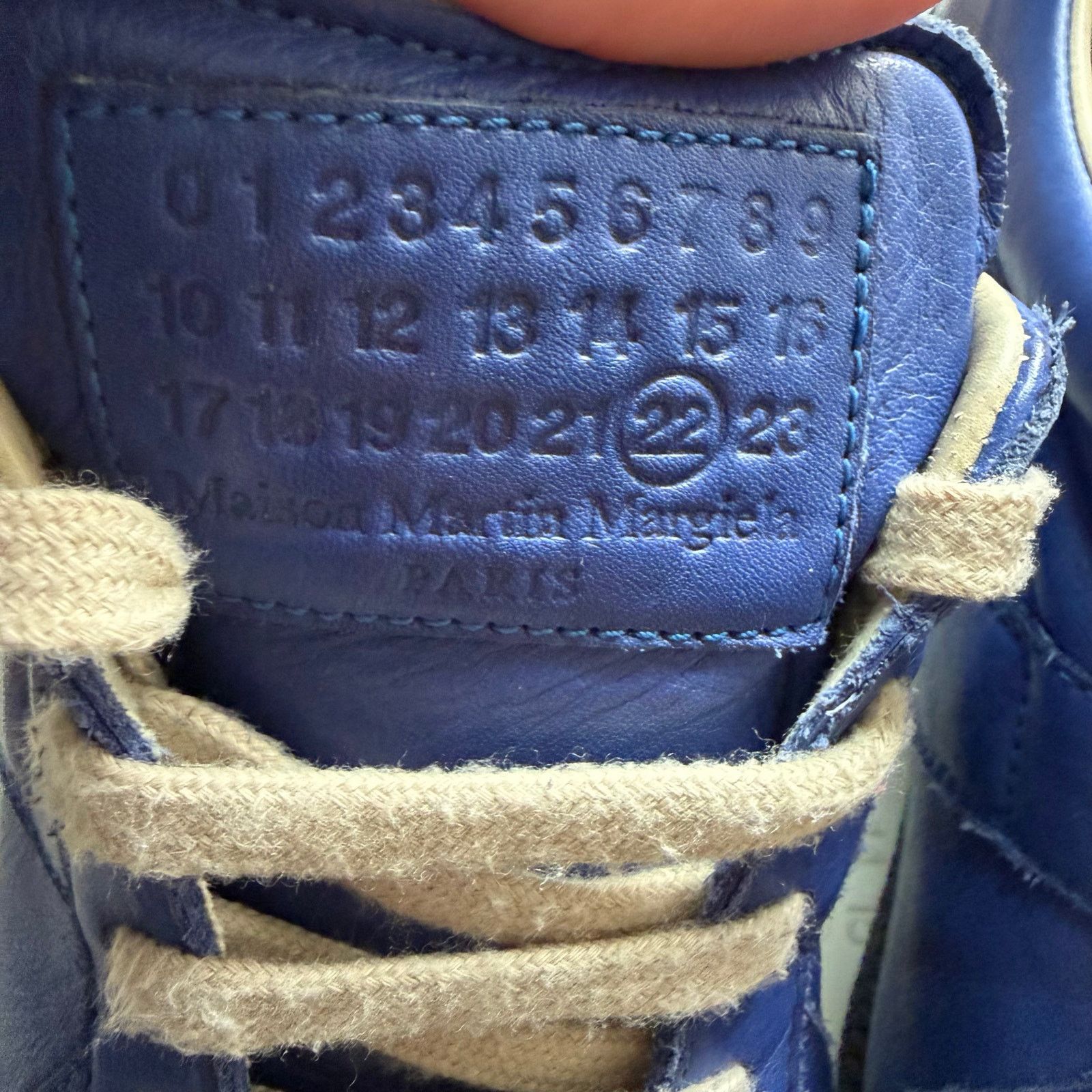 Maison Margiela Maison Margiela Gat Replica Blue Leather Black Sole Size US 8 / EU 41 - 5 Thumbnail