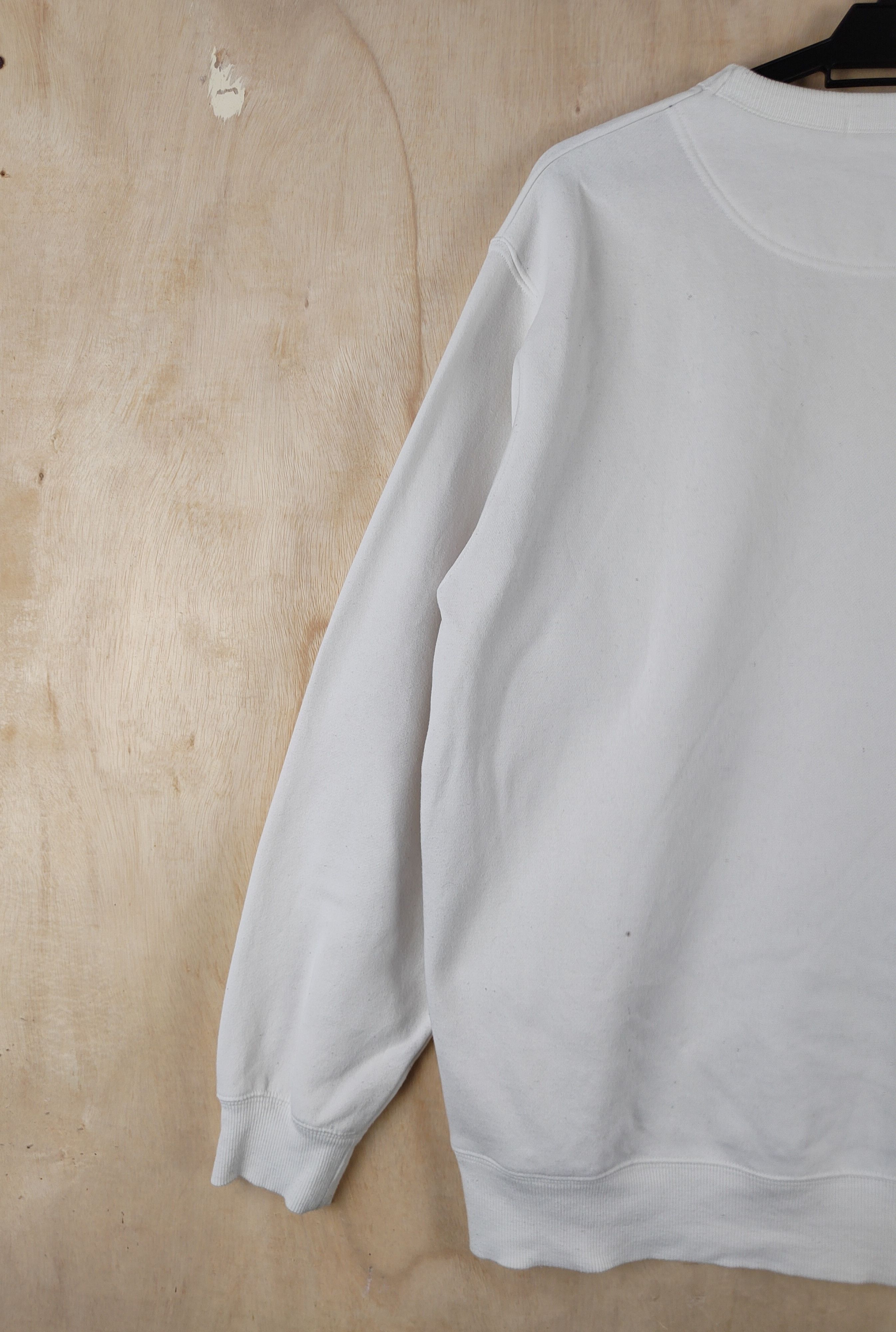 GU GU White plain vintage Sweatshirts #2633 Size US L / EU 52-54 / 3 - 8 Thumbnail