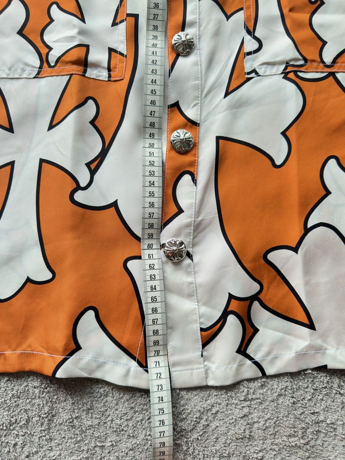 Chrome Hearts CHROME HEARTS St Barth orange cross print silk shirt Size US L / EU 52-54 / 3 - 8 Thumbnail