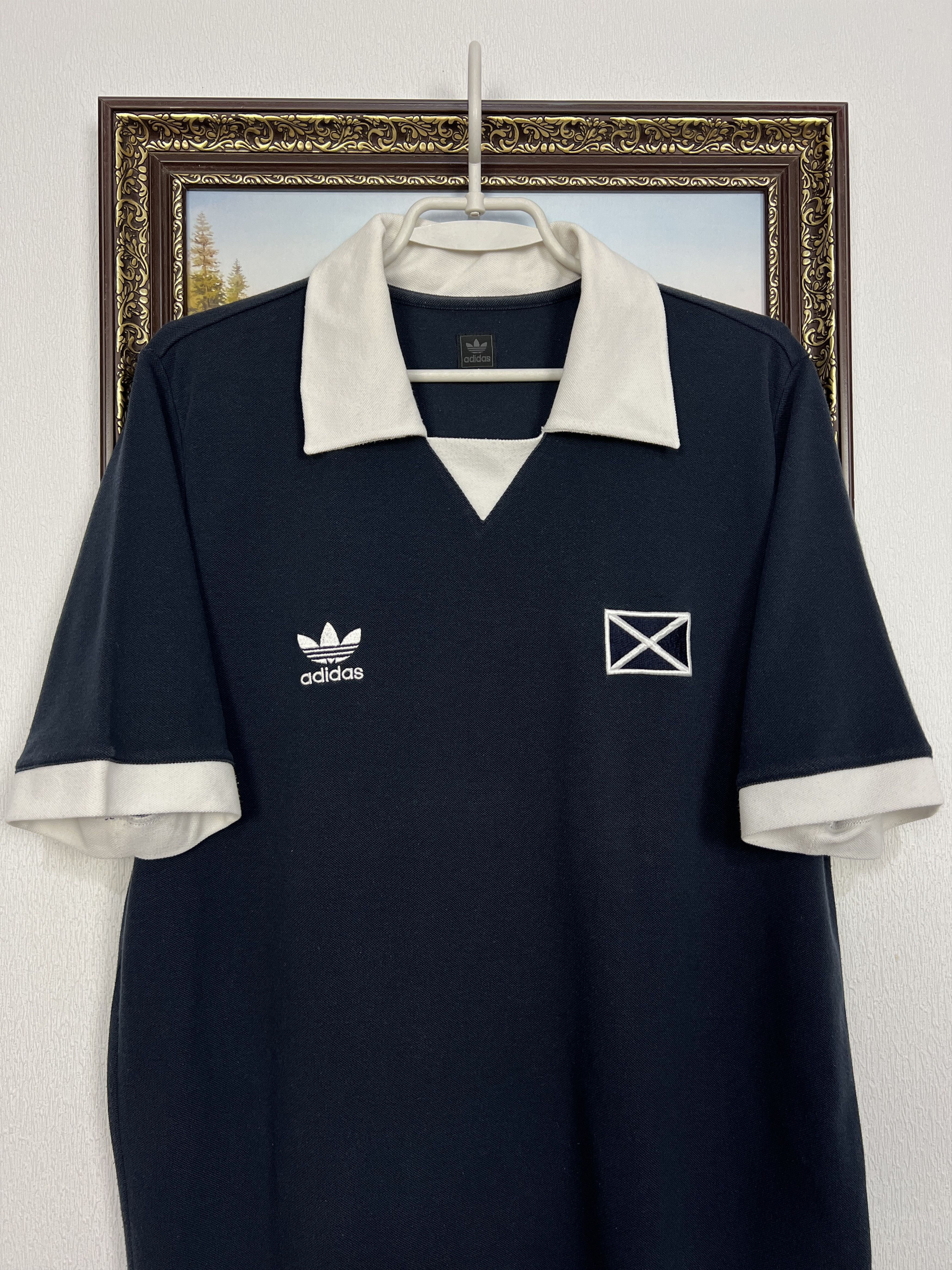 Adidas Vintage Originals Scotland Football Polo Shirt Soccer Jersey Size US L / EU 52-54 / 3 - 2 Thumbnail