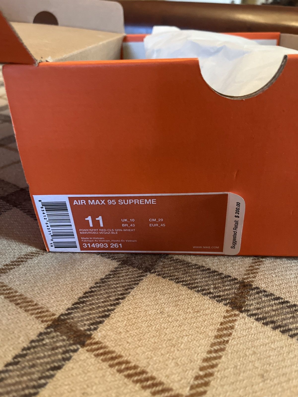 Nike × Supreme Nike Air max 95’ supreme Size US 11 / EU 44 - 1 Thumbnail