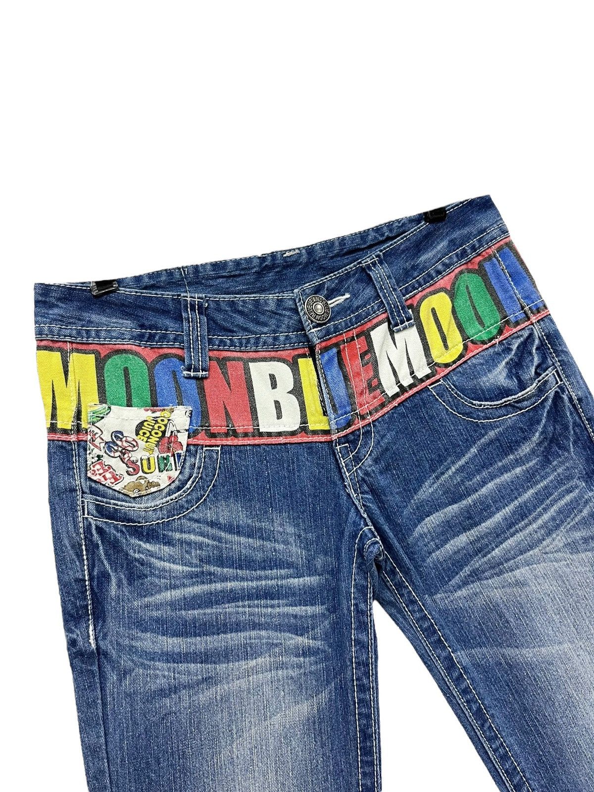 Moonstar DOPE💥 90’s Japanese Surf Brand Rainbow Spellout Waist Jeans Size US 30 / EU 46 - 1 Thumbnail