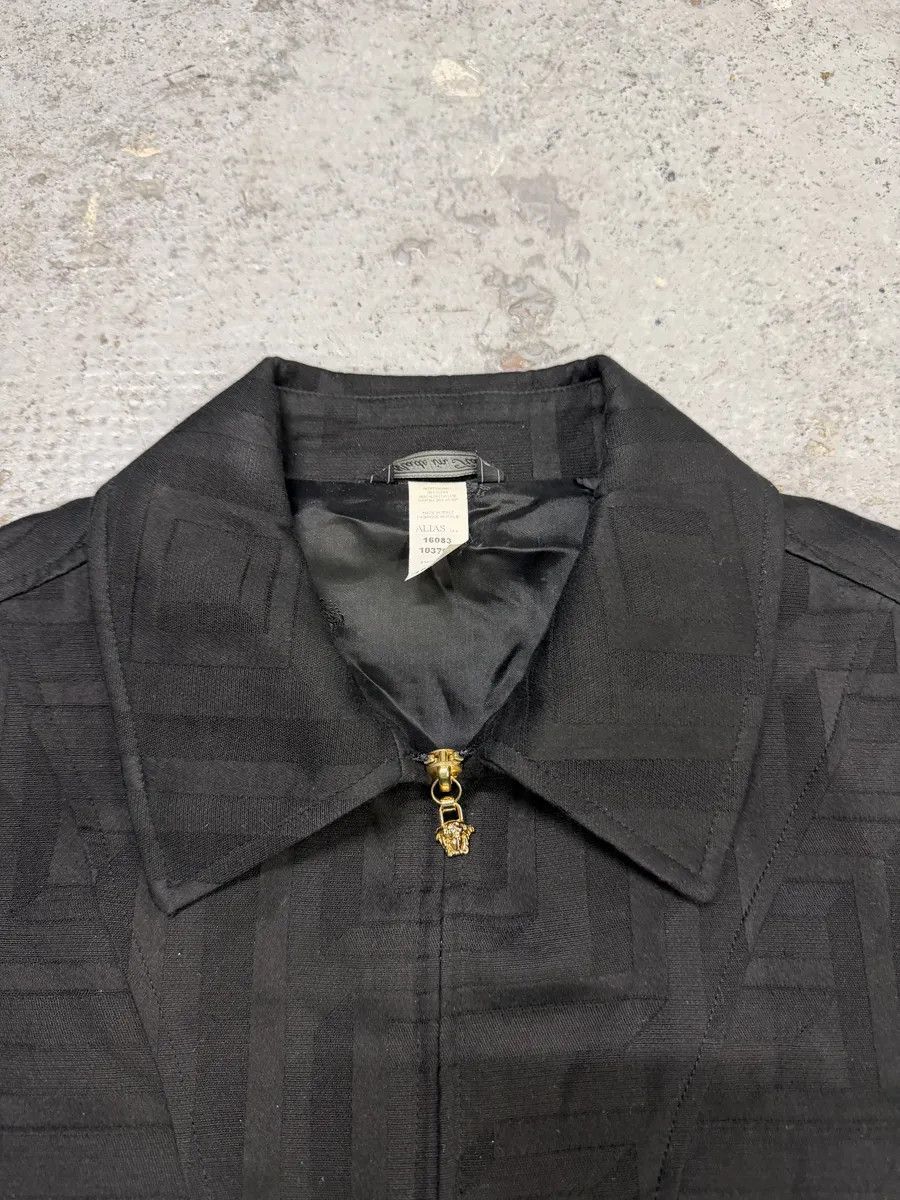 Vintage 1990s Giacca Versace Black Geometrical Jacket Size US M / EU 48-50 / 2 - 11 Thumbnail