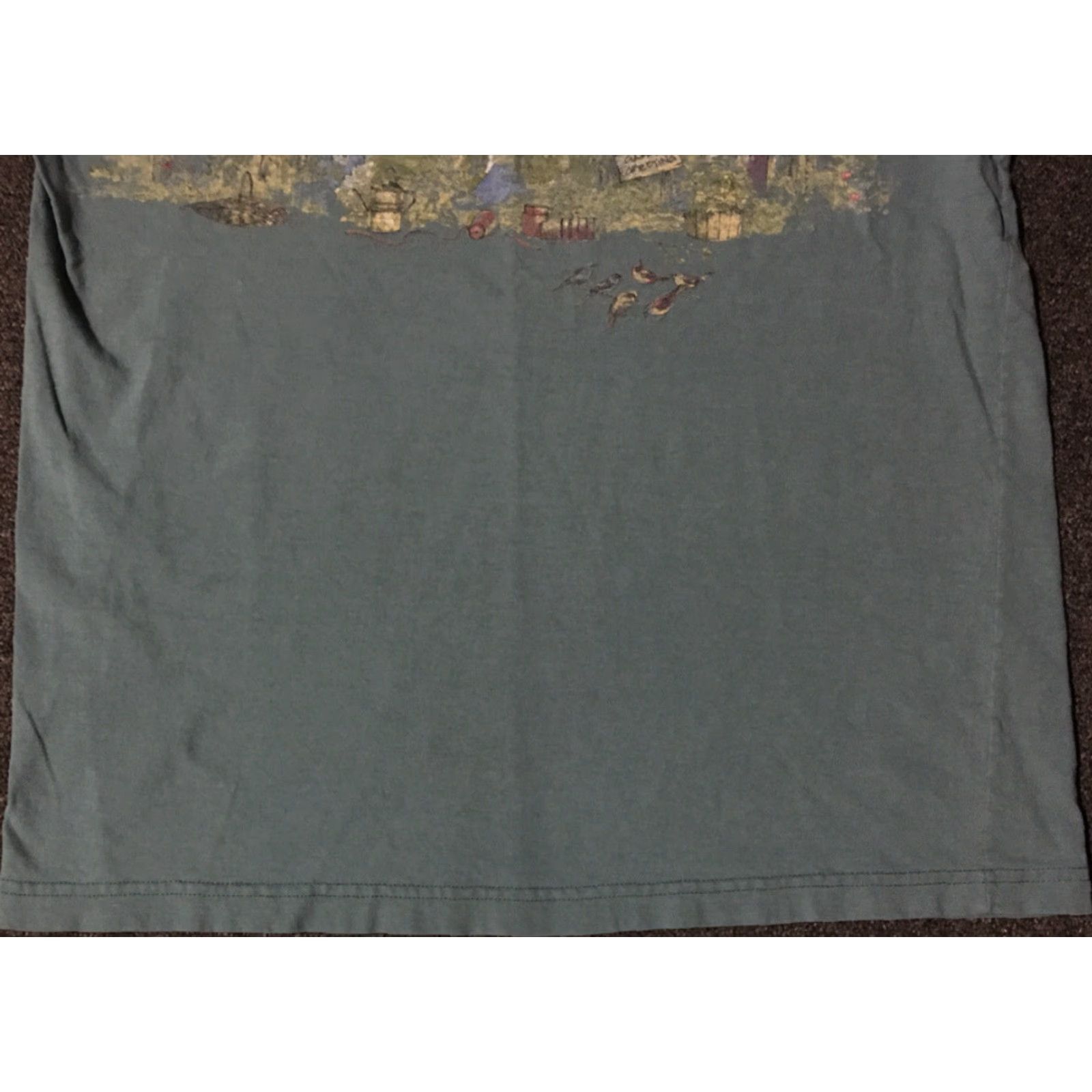 Vintage VINTAGE 90s Bird House All Over Print Faded Distressed Nature Shirt M USA Green Size US M / EU 48-50 / 2 - 5 Thumbnail