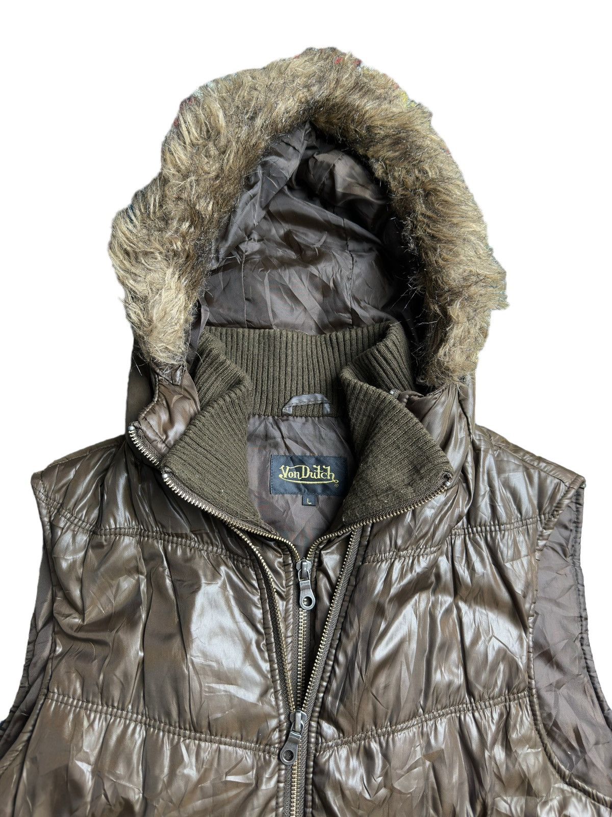 If Six Was Nine Vintage Von Dutch Furhoodie Vest Size US L / EU 52-54 / 3 - 2 Thumbnail