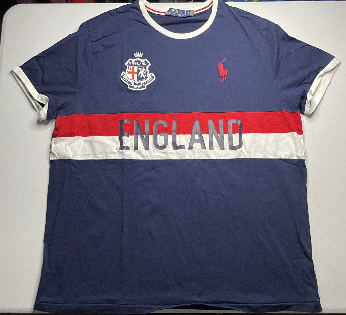 Polo Ralph Lauren Polo RALPH LAUREN ENGLAND Embroidered Crest Size US XXL / EU 58 / 5 - 2 Thumbnail