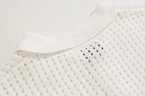 VIBE Korean fashion beige knit polo top Size US M / EU 48-50 / 2 - 6 Thumbnail