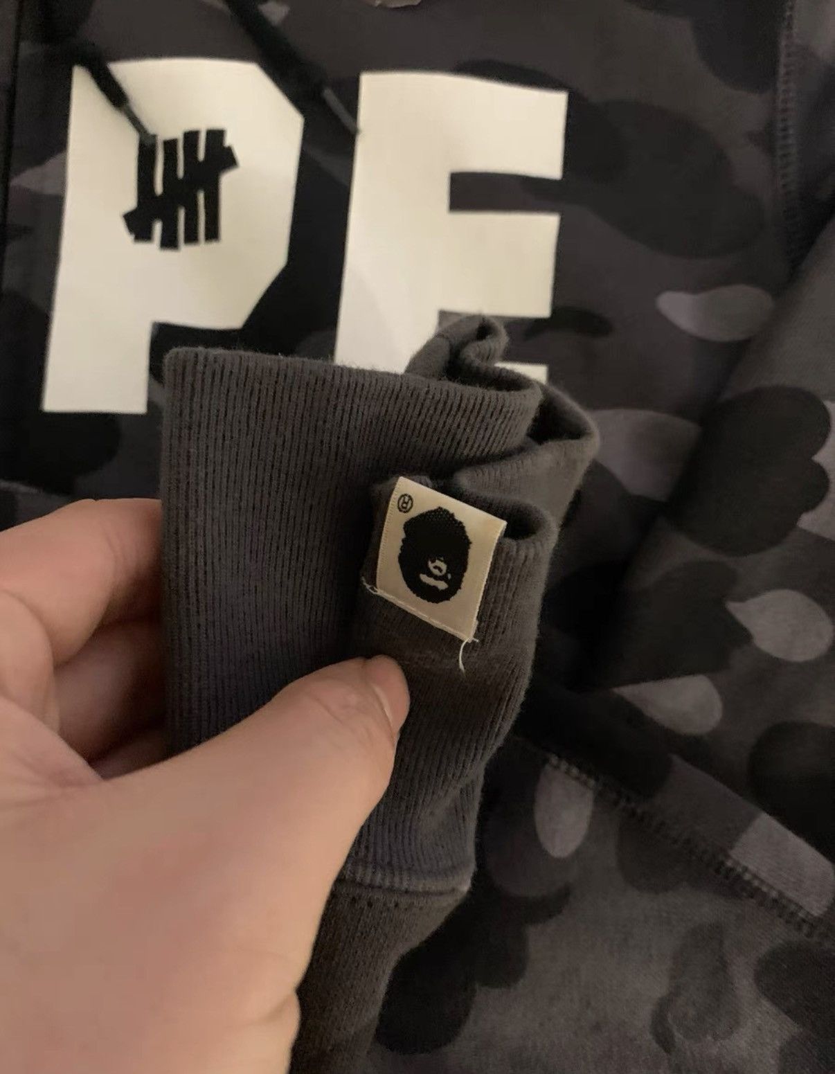 BAPE OG Nigo era, black and gray camouflage jacket