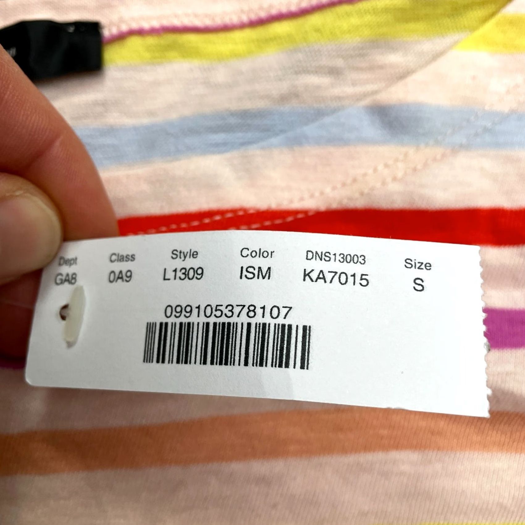 J.Crew J.CREW T-Shirt Womens Small Multicolor Striped Boat Neck Long Sleeve Cotton NWD Size S / US 4 / IT 40 - 7 Thumbnail