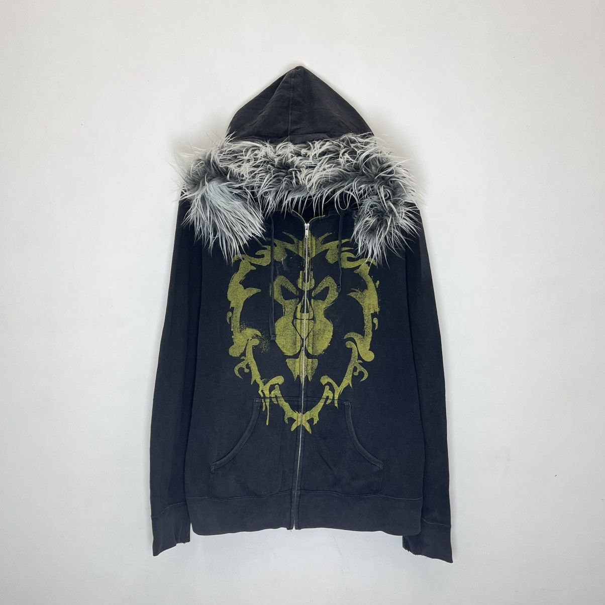 Le Grande Bleu (L.G.B.) Lion by Jinx Billzard Distressed Fur zip Hoodie lgb style Size US XL / EU 56 / 4 - 1 Thumbnail