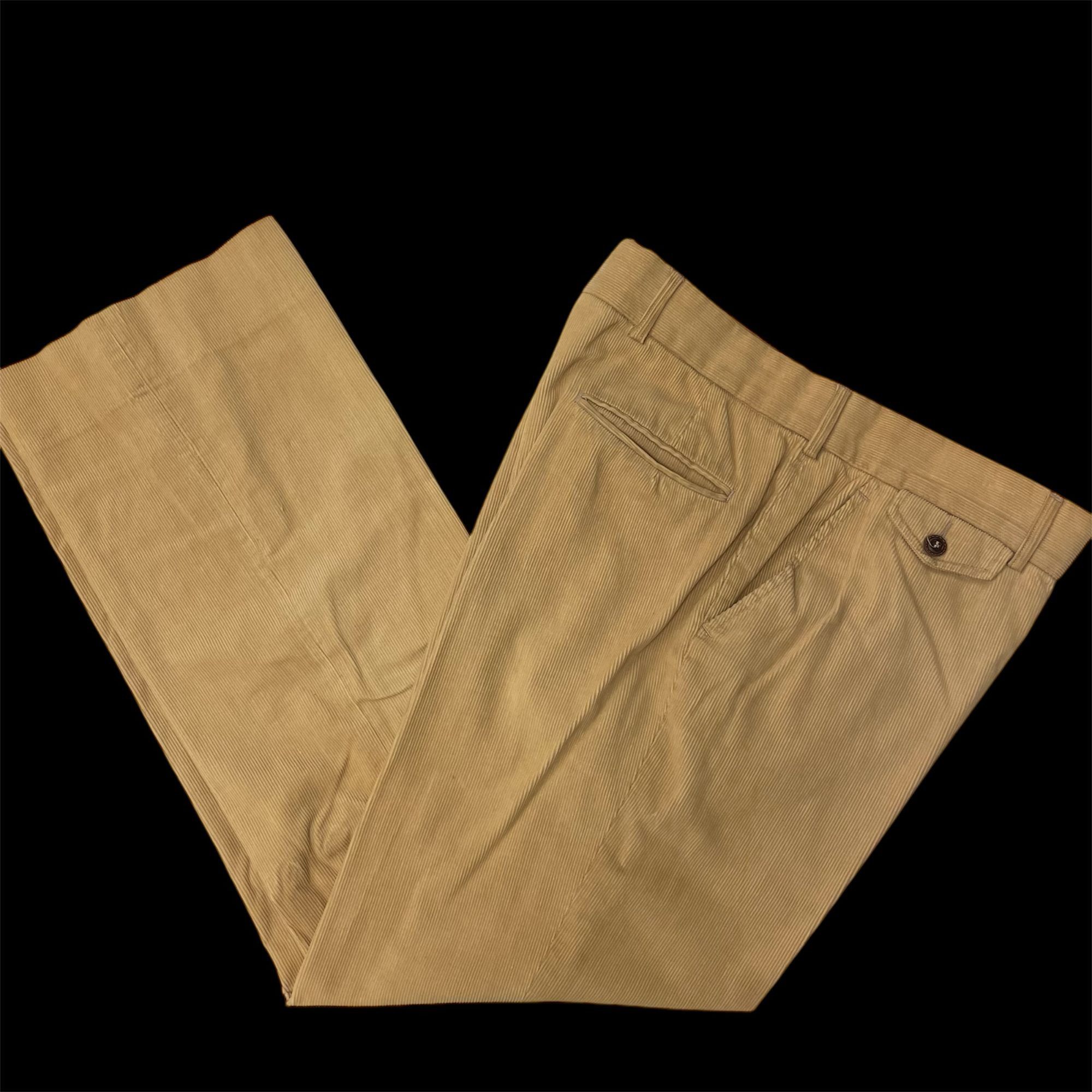 Other vtg Tan CORDUROY MoD Pants BELL BOTTOMS DISCO Trousers Size US 36 / EU 52 - 1 Thumbnail
