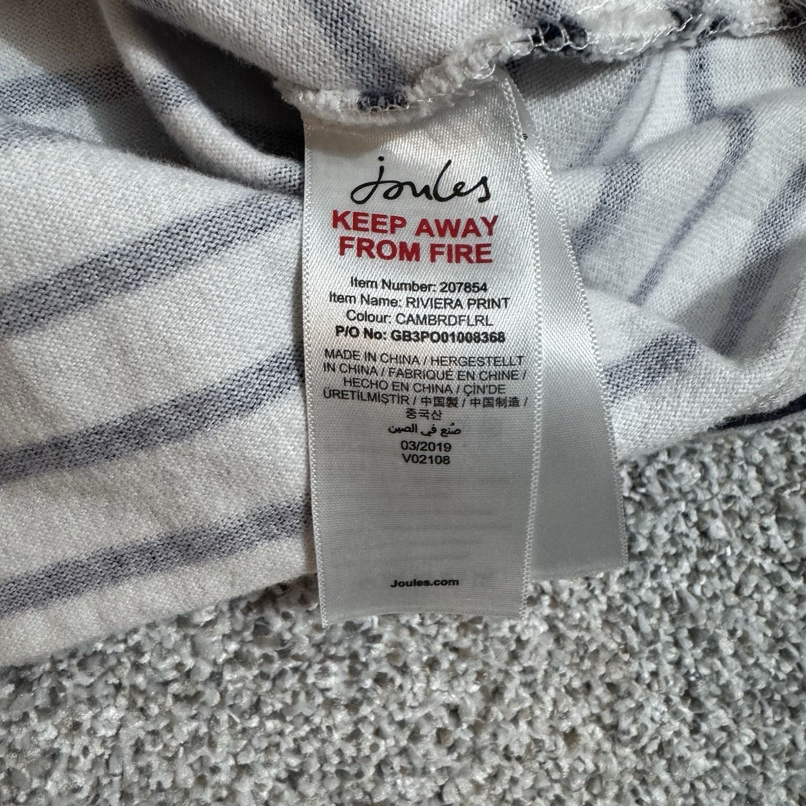 Other Joules Shift Dress 10 Cottagecore Floral Striped Office Chic Size L / US 10 / IT 46 - 6 Thumbnail