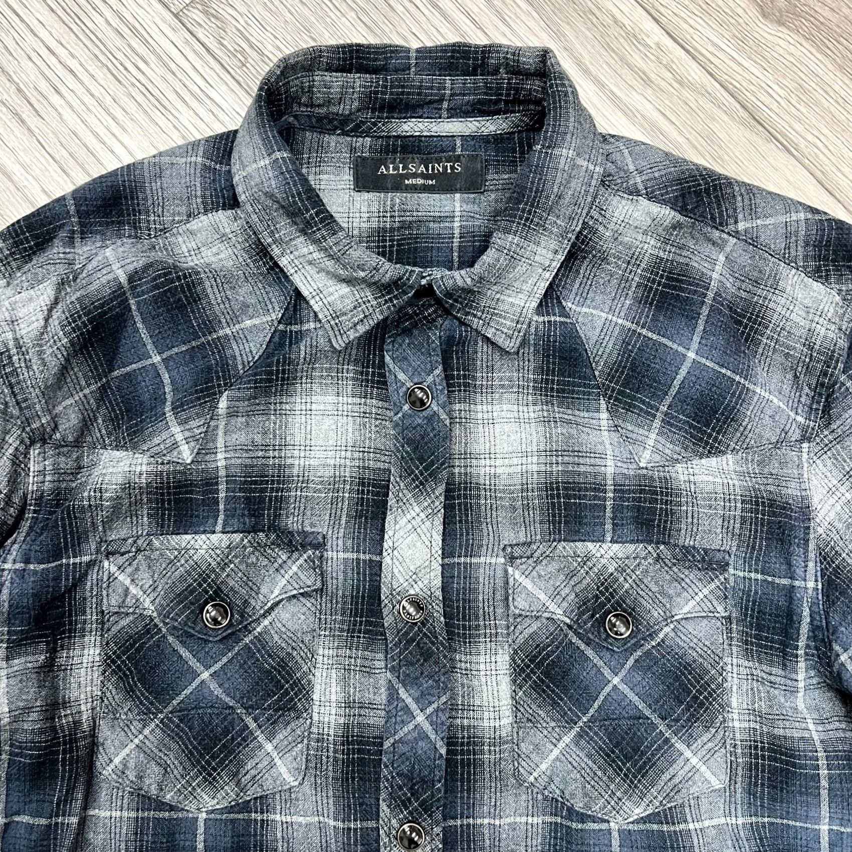 Allsaints All Saints Cammont Long Sleeve Shirt Men's M Multicolor Cotton Button-Up, Collared, Regular Fit Size US M / EU 48-50 / 2 - 3 Thumbnail