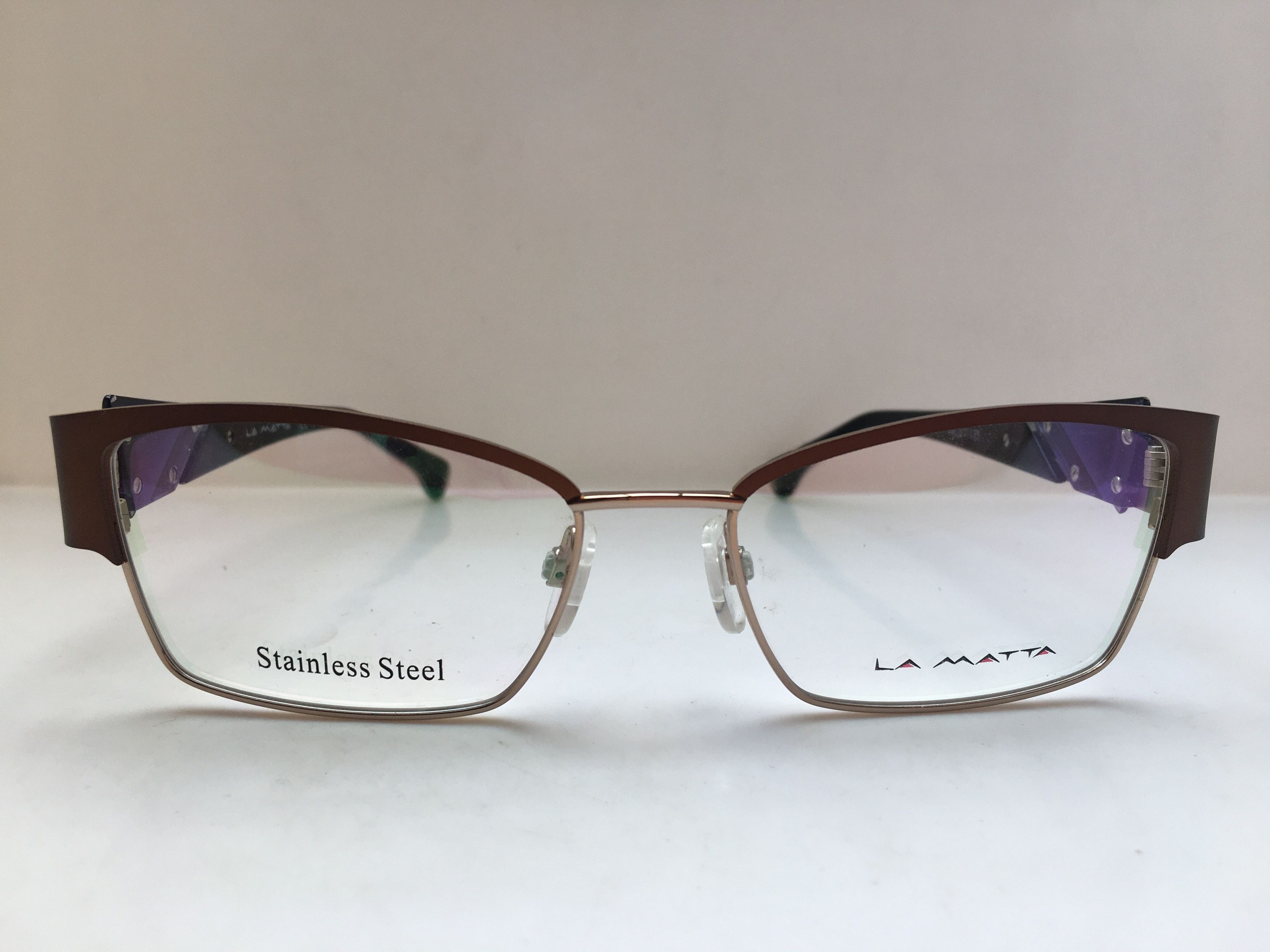 Other La Matta Brown Stainless Metal Eyeglasses Frame Size ONE SIZE - 2 Thumbnail