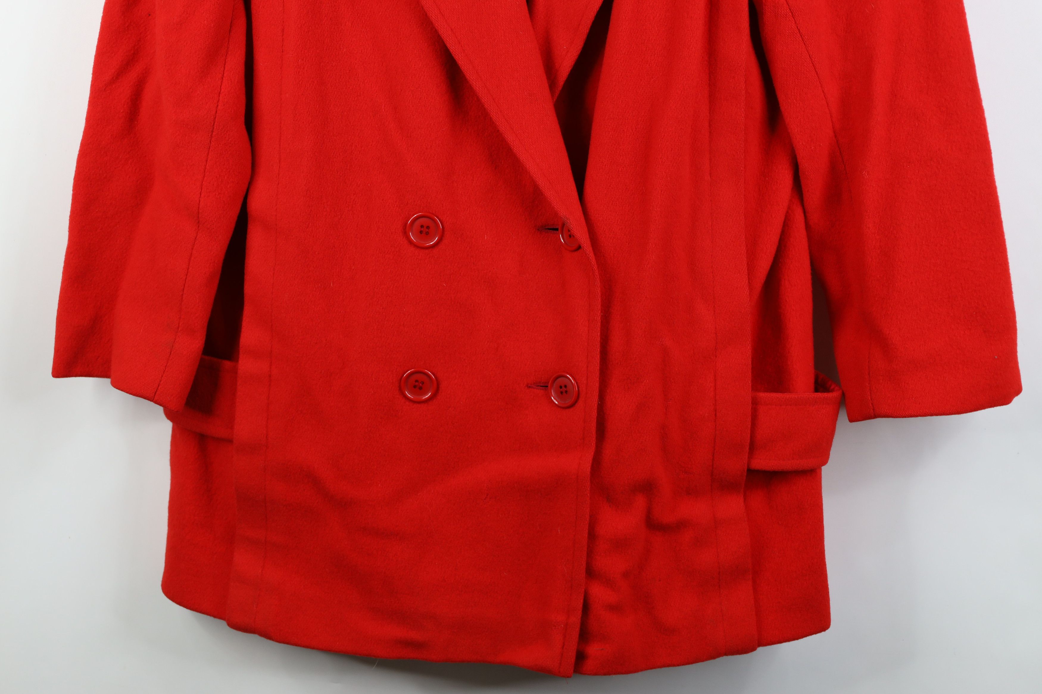 Vintage Vintage 60s 70s Streetwear Breasted Peacoat Jacket Red USA Size L / US 10 / IT 46 - 3 Thumbnail