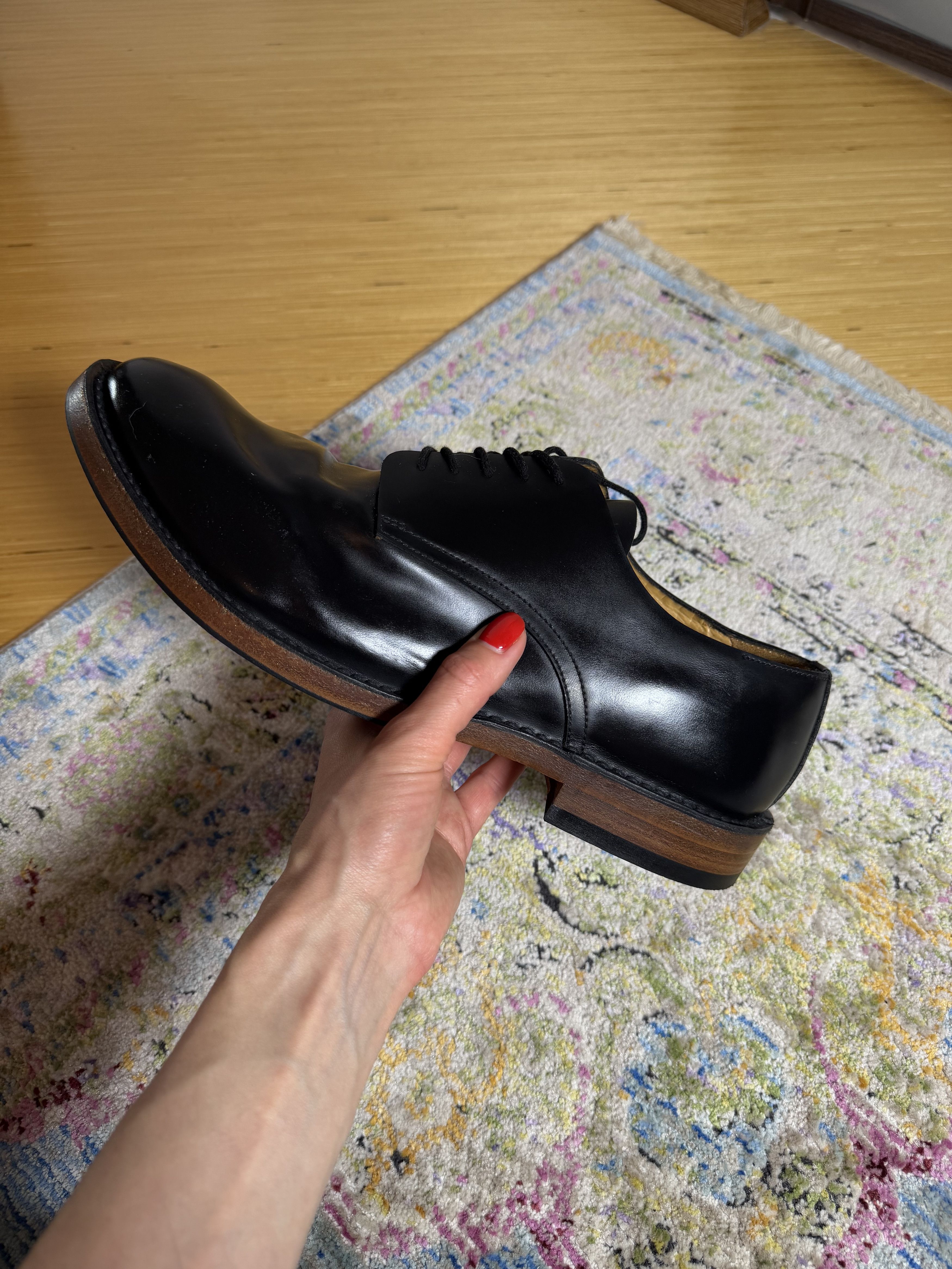 Officine Creative Officine Creative Black Leather Derby Shoes ANATOMIA 012 Size US 11 / EU 44 - 11 Thumbnail