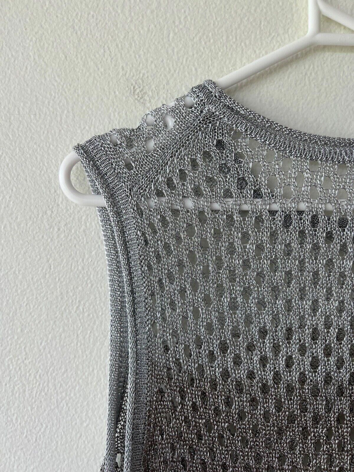 Dion Lee New dion lee top singlet tee metallic mesh tank silver large Size L / US 10 / IT 46 - 8 Thumbnail