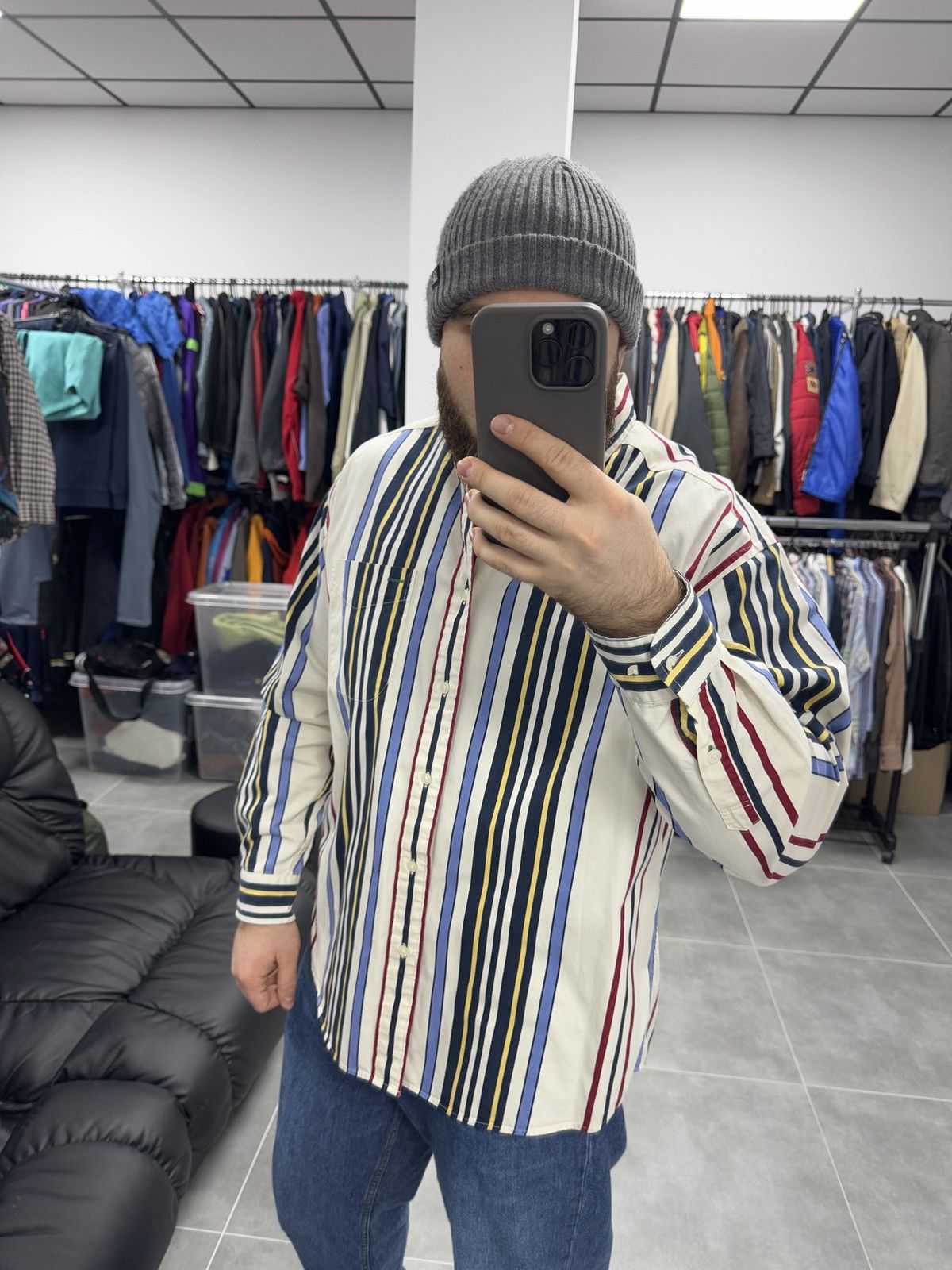 Tommy Hilfiger × Vintage Vintage Tommy Hilfiger Button Shirt Size M Size US M / EU 48-50 / 2 - 2 Thumbnail