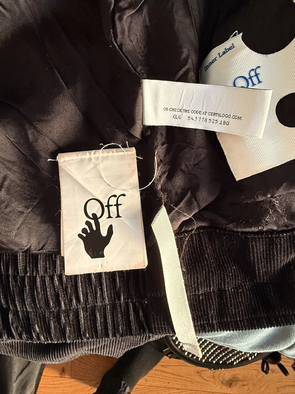 Off-White Off-White Black Corduroy Moto Jacket Size US L / EU 52-54 / 3 - 14 Thumbnail