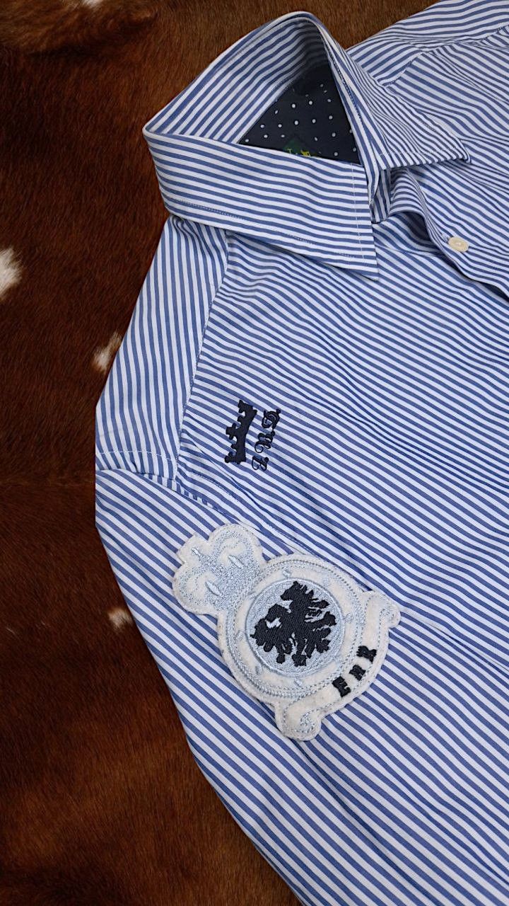 Polo Ralph Lauren Shirt Button Up La Martin Polo White Blue Horse Big Logo Size US M / EU 48-50 / 2 - 3 Thumbnail
