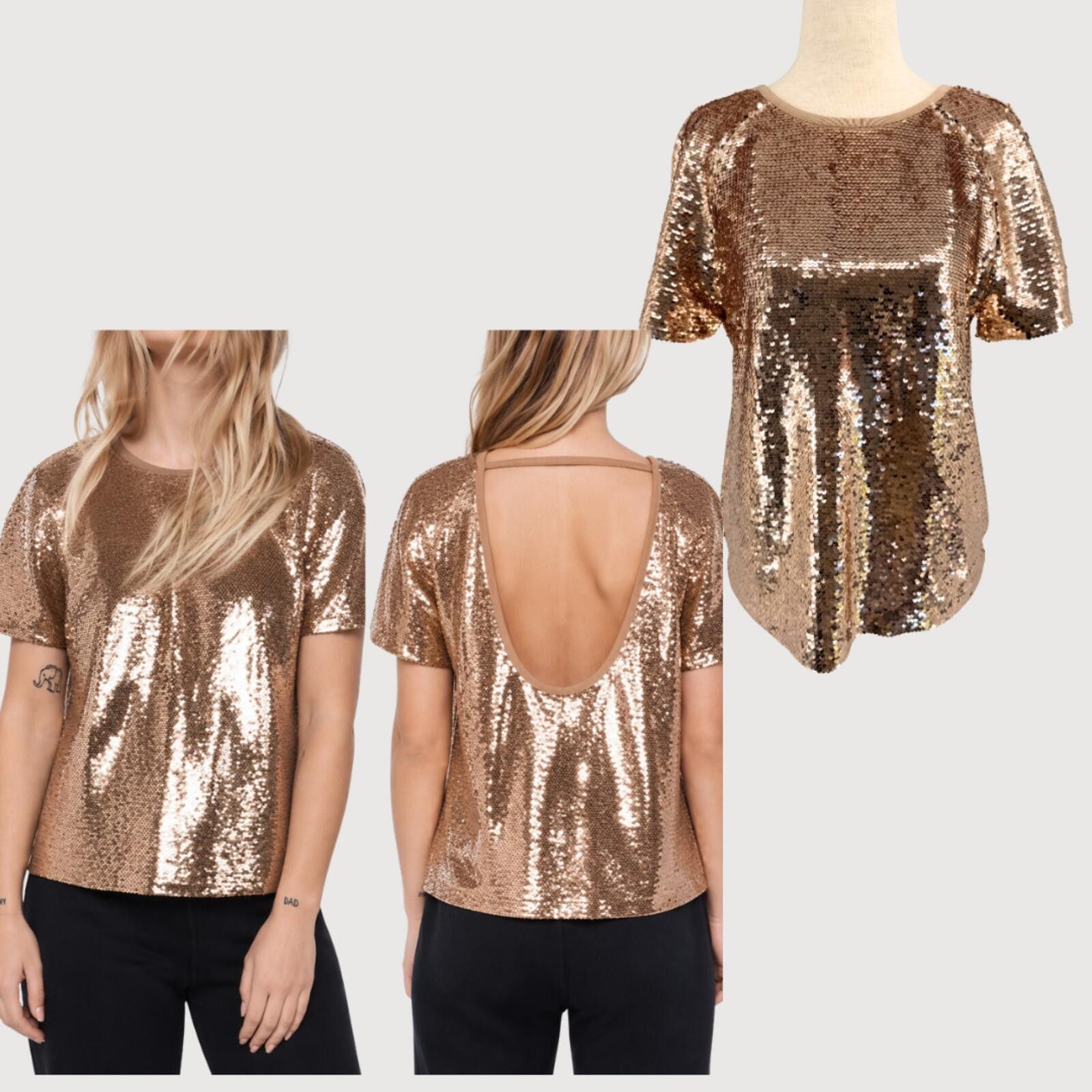 Other Sweaty Betty Disco Sequin Top Rose Gold XS Size XS / US 0-2 / IT 36-38 - 1 Thumbnail