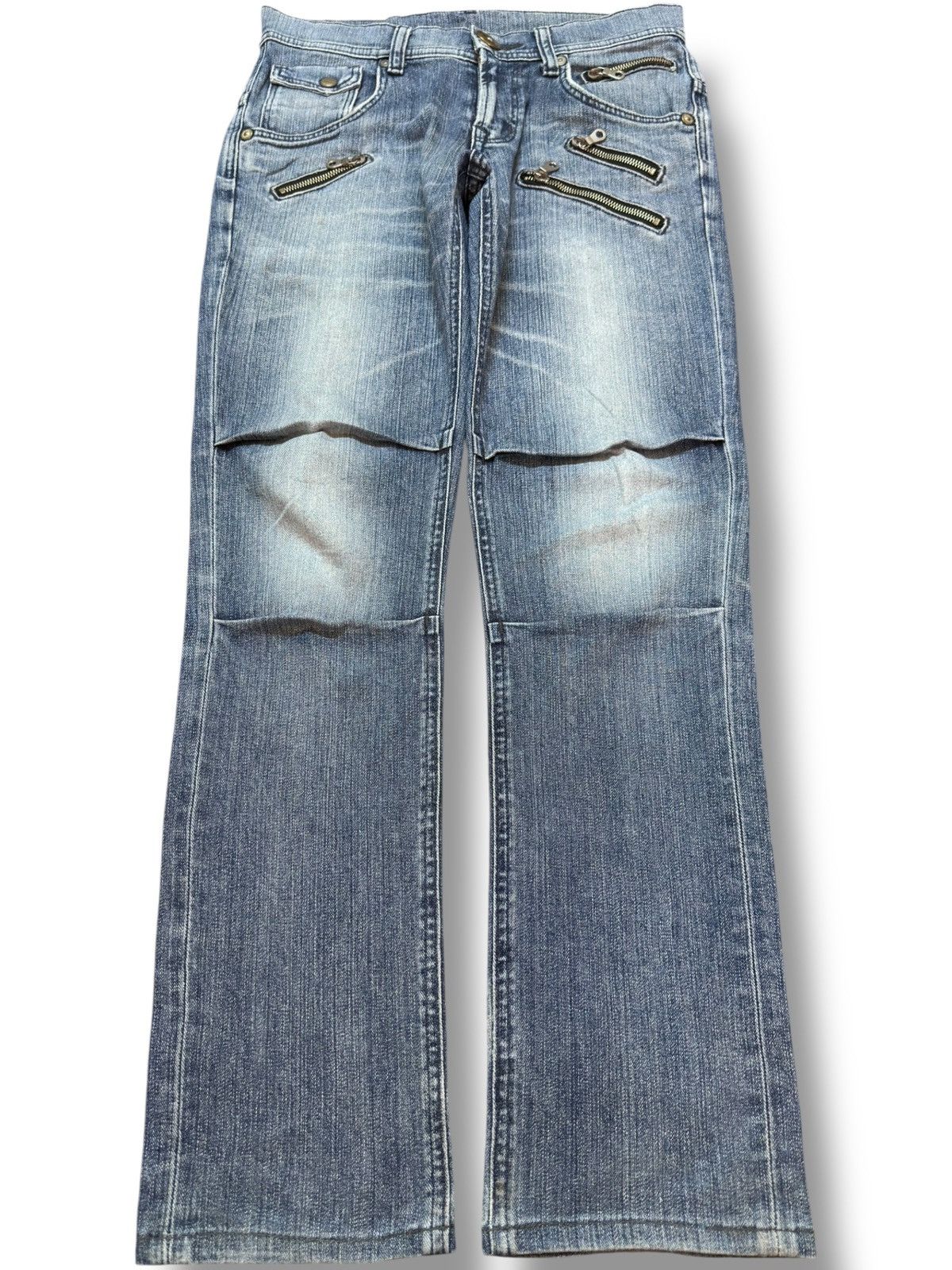 Lee Vintage Lee Cowboys Buckle Back Faded Denim Size US 30 / EU 46 - 1 Thumbnail