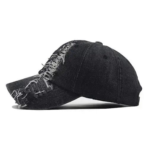 VIBE Distressed Baseball Cap Size ONE SIZE - 3 Thumbnail
