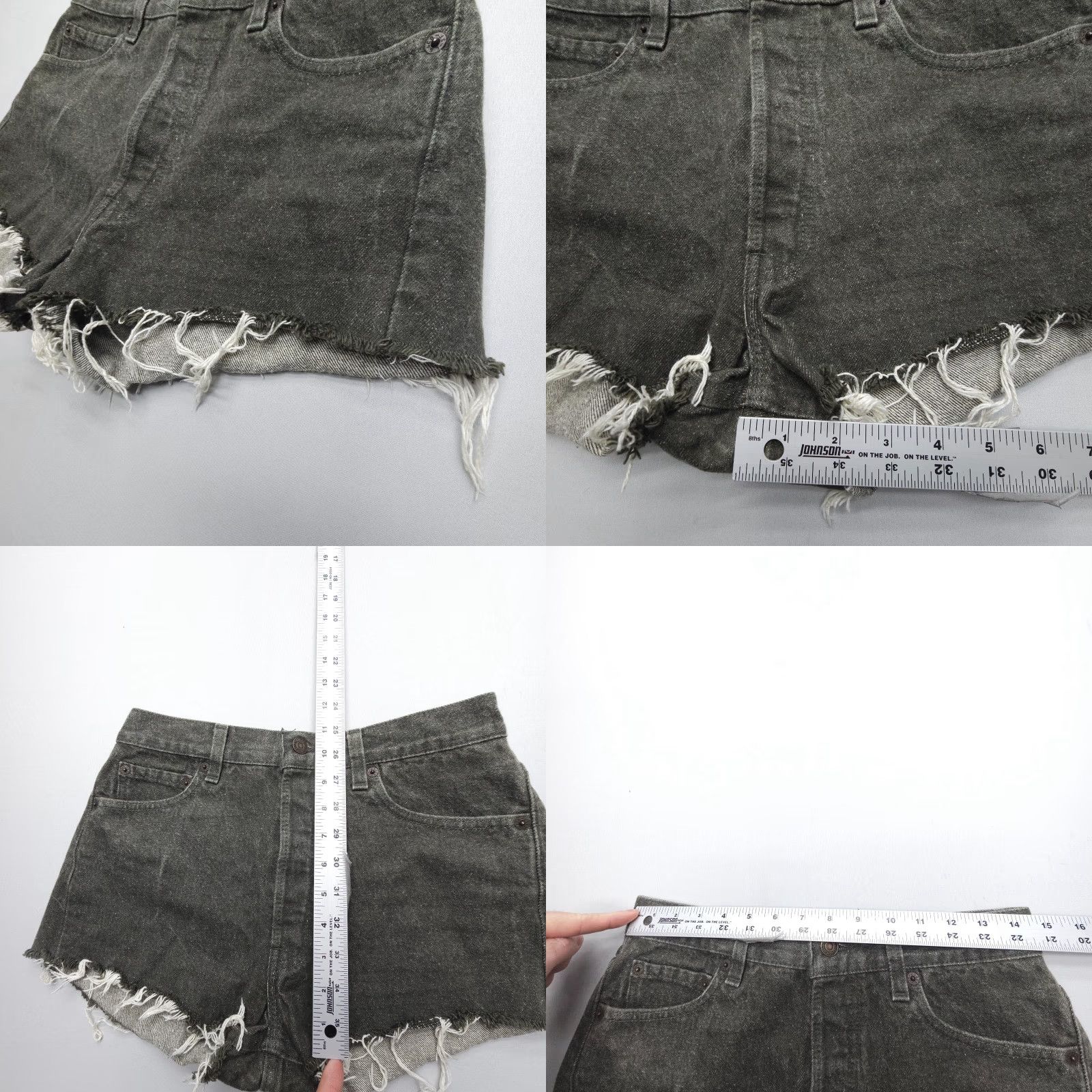Levi's VINTAGE Levi's 501 Button Fly Cut-Off Shorts Jeans Size 30 Green USA Made 80s 90s Women Mens Size 30" / US 8 / IT 44 - 8 Thumbnail