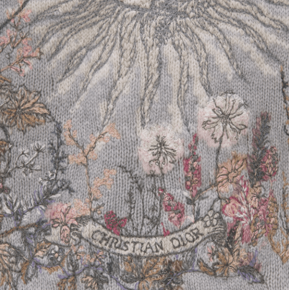 Dior o1w1db10725 424S57 Embroidered Sweater in Multicolor Size XL / US 12-14 / IT 48-50 - 3 Thumbnail