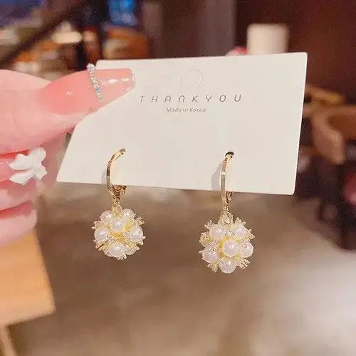 Japanese Brand × Vintage Earring Small Incense -Bead Ball Pendant Earrings Female Size ONE SIZE - 4 Thumbnail