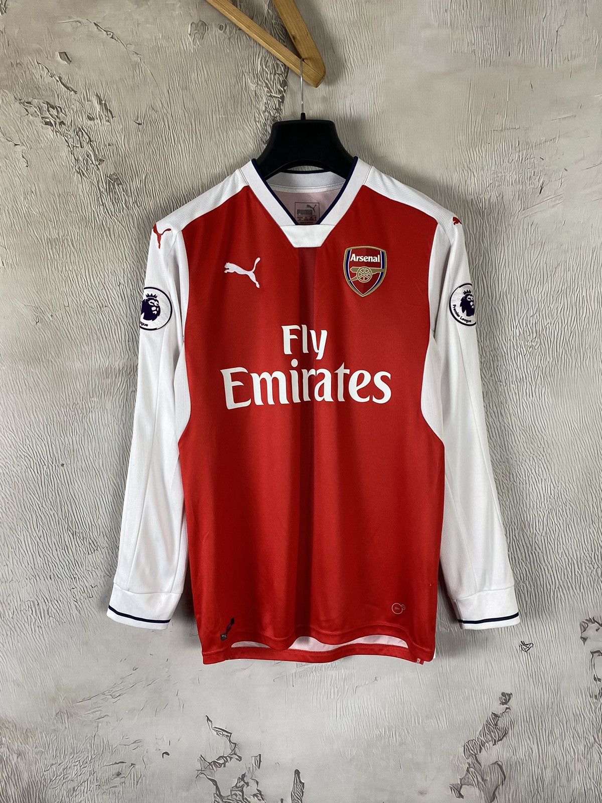 Puma Soccer Jersey Streetwear Puma Fly Emirates Premier League XHAKA 29 Long sleeve jersey Grailed