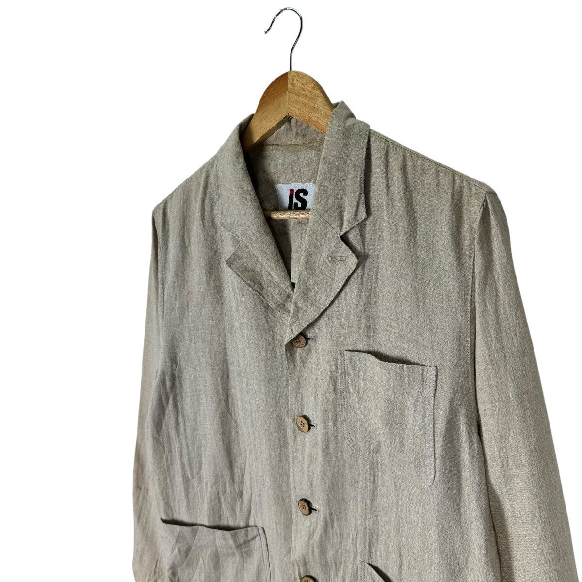 Issey Miyake × Japanese Brand 🌟90s ISSEY MIYAKE IS HEMP JACKET Size US M / EU 48-50 / 2 - 5 Thumbnail