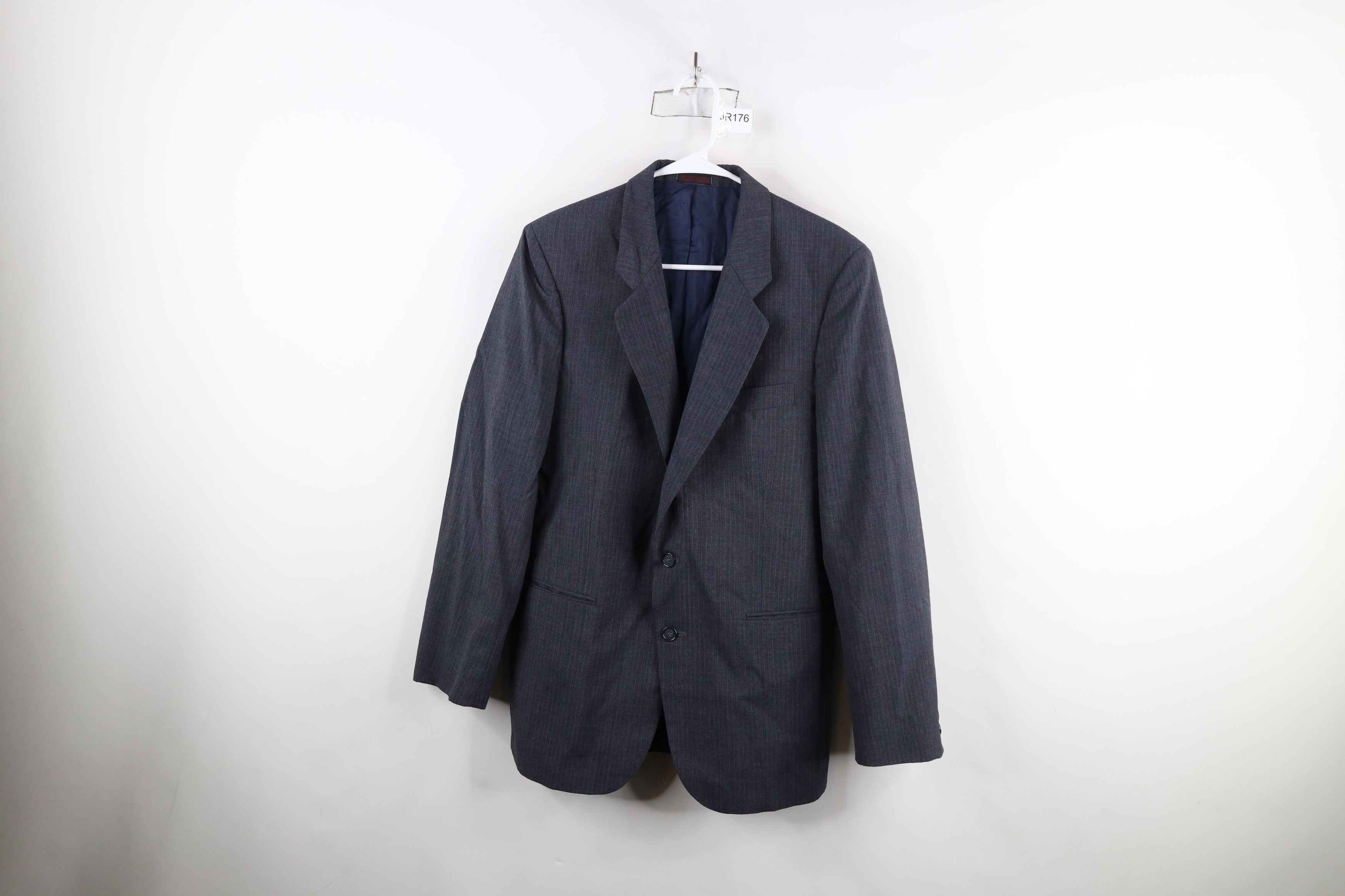 Vintage Vintage 80s 90s Streetwear Pinstriped Suit Coat Jacket Size US L / EU 52-54 / 3 - 1 Thumbnail