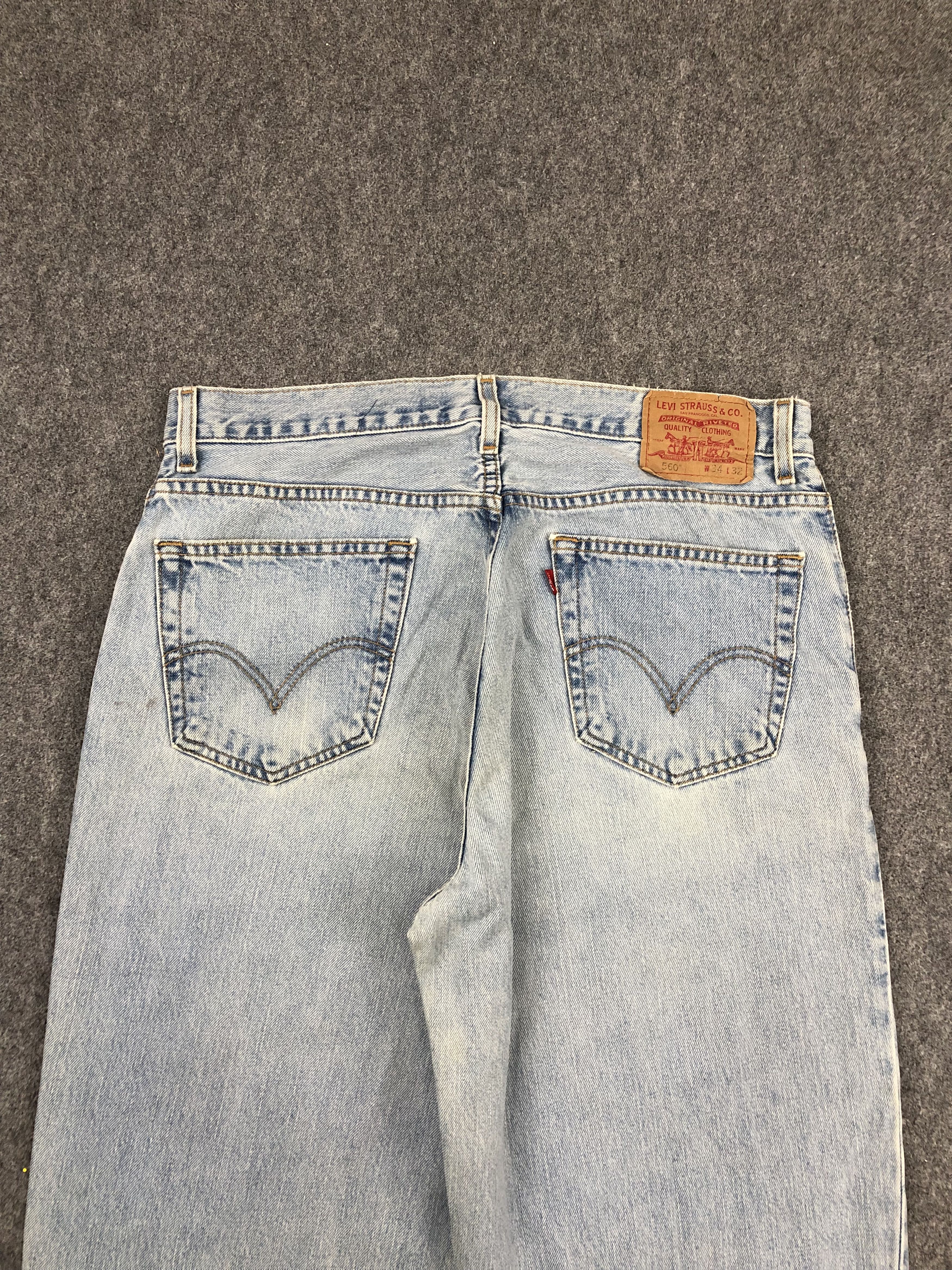 Levi's Vintage Levis 550 Light Washed Jeans DPP0241 Size US 36 / EU 52 - 4 Thumbnail