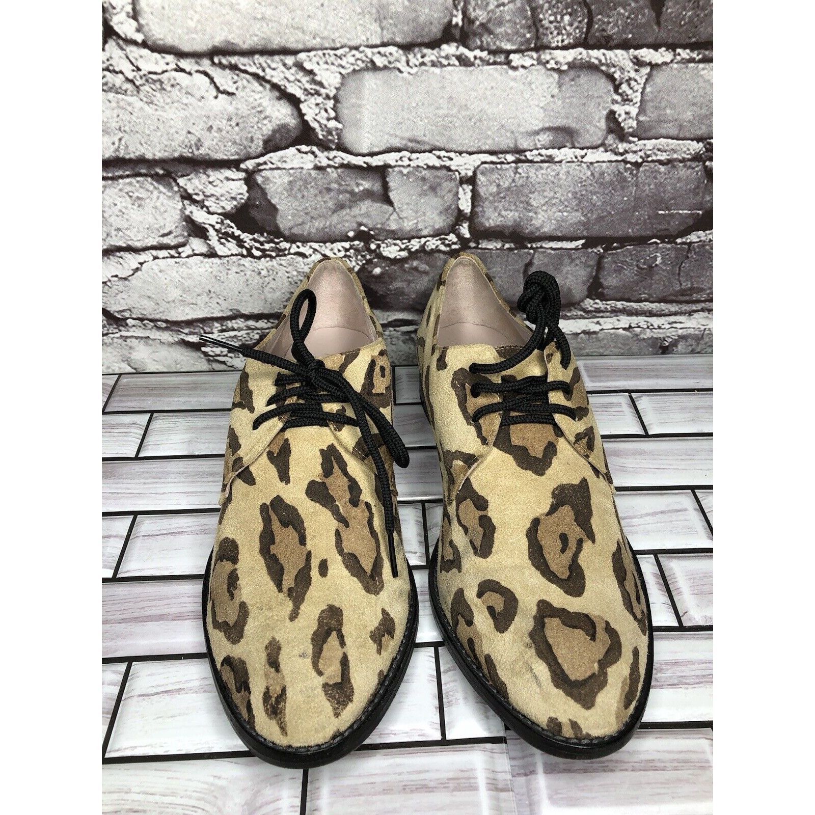 Other Penelope And Coco Leopard Print Suede Leather Oxfords Shoes Size US 10 / IT 40 - 13 Thumbnail