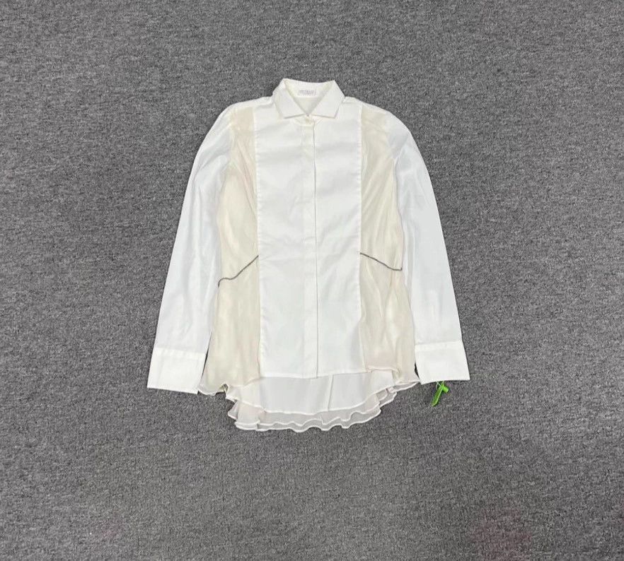 Brunello Cucinelli Brunello Cucinelli Button-Down Shirt Size S / US 4 / IT 40 - 1 Thumbnail