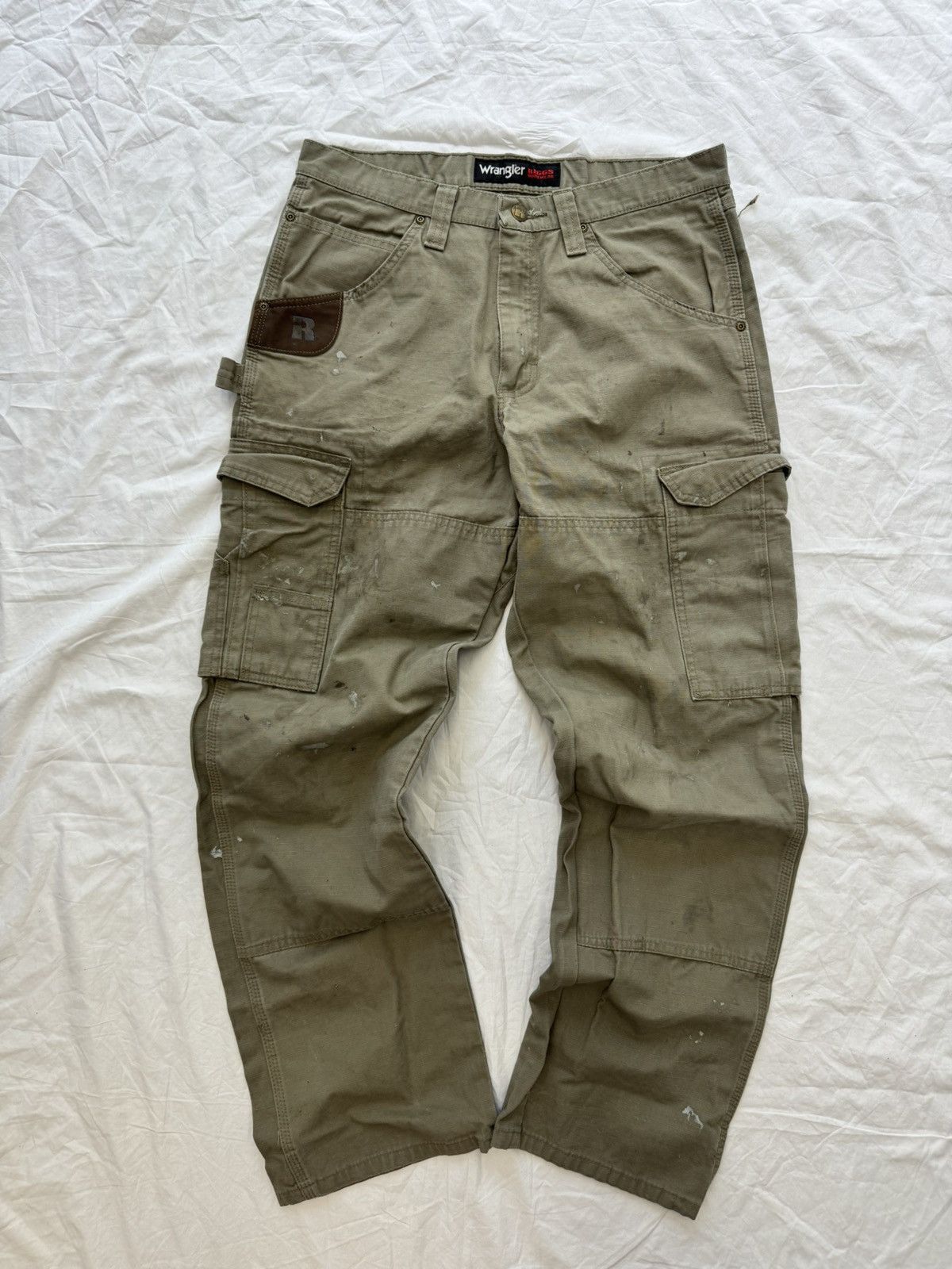 Wrangler Vintage Sage Green Carhartt Style Wrangler Riggs Work Pants Size US 32 / EU 48 - 1 Thumbnail